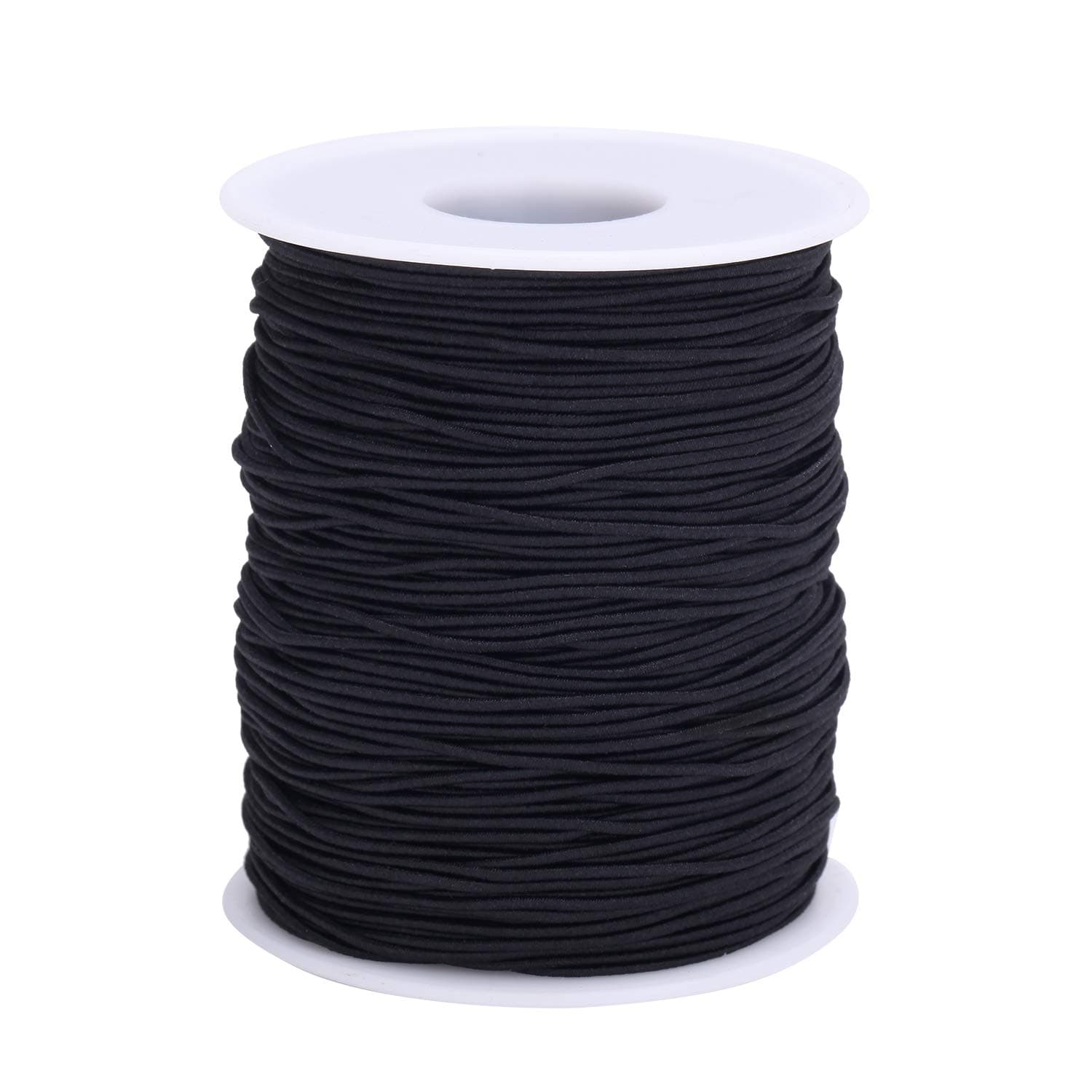 0.8 mm Elastic String Cord Stretchy Bracelet String Beading Thread for Jewelry Making and Bracelet Making, 109 Yards, Black