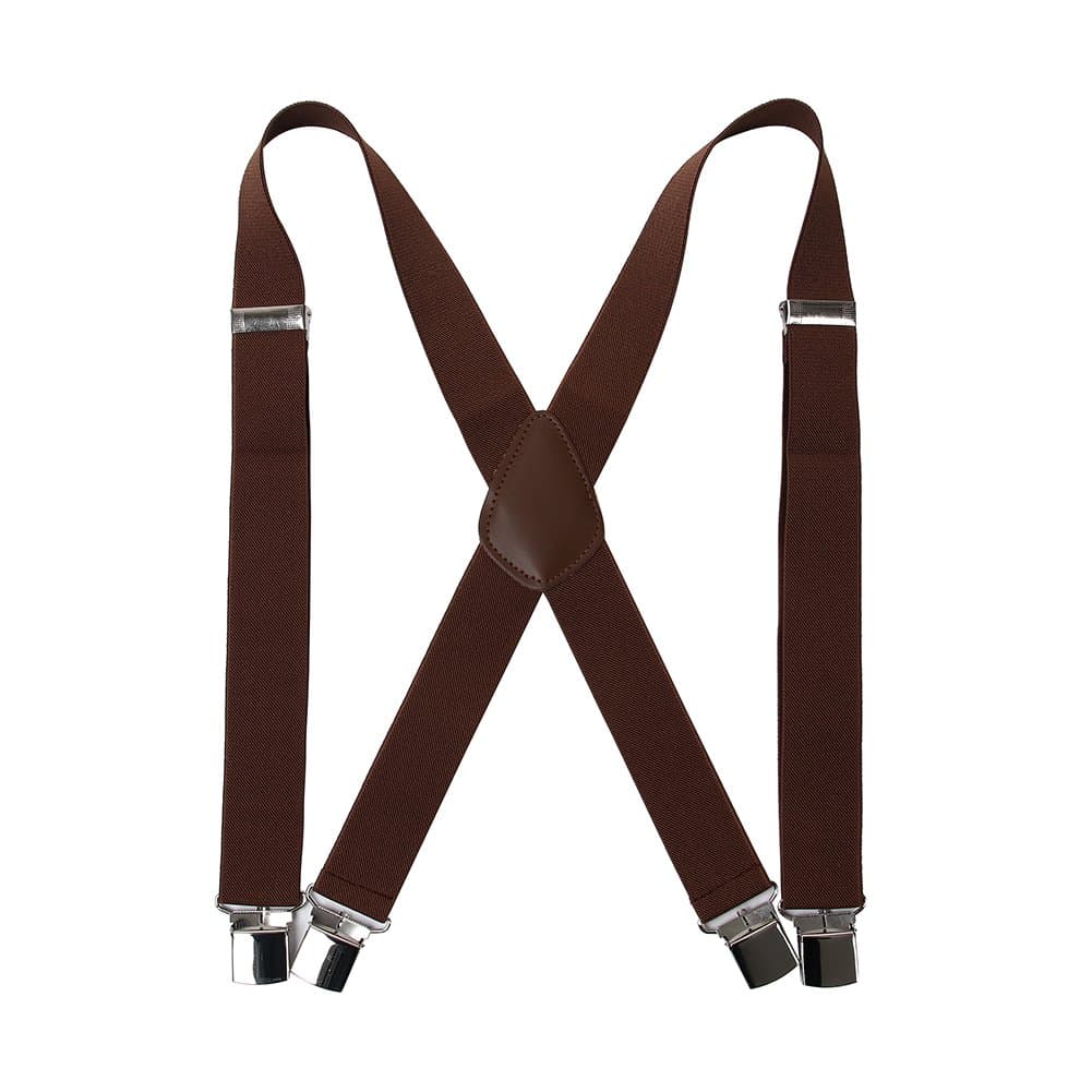Men’ s X Back Suspenders with 4 Quality Controlled Clips & 1.4” Wide Braces & Heavy Duty