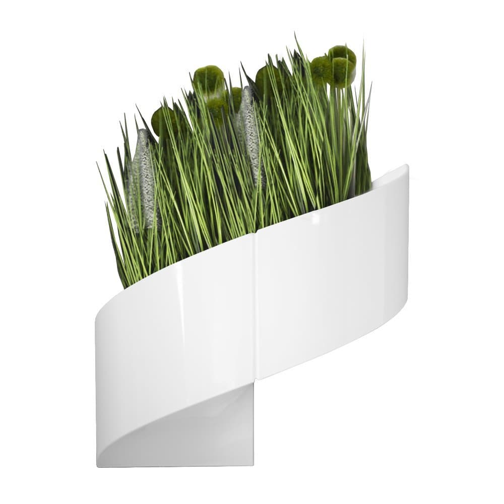 Modern Wall Planter for Indoor and Outdoor Plants, Flowers, Wall and Home Decor - Glossy White -