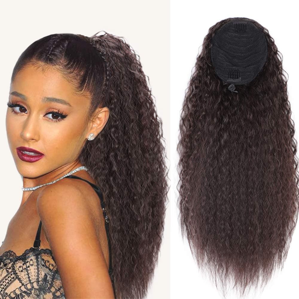 Stamped Glorious 22 Inch Drawstring Ponytail Extension Synthetic Clip in Ponytail for Women Drawstring Ponytail Curly Wavy Hair Pieces(2/33)