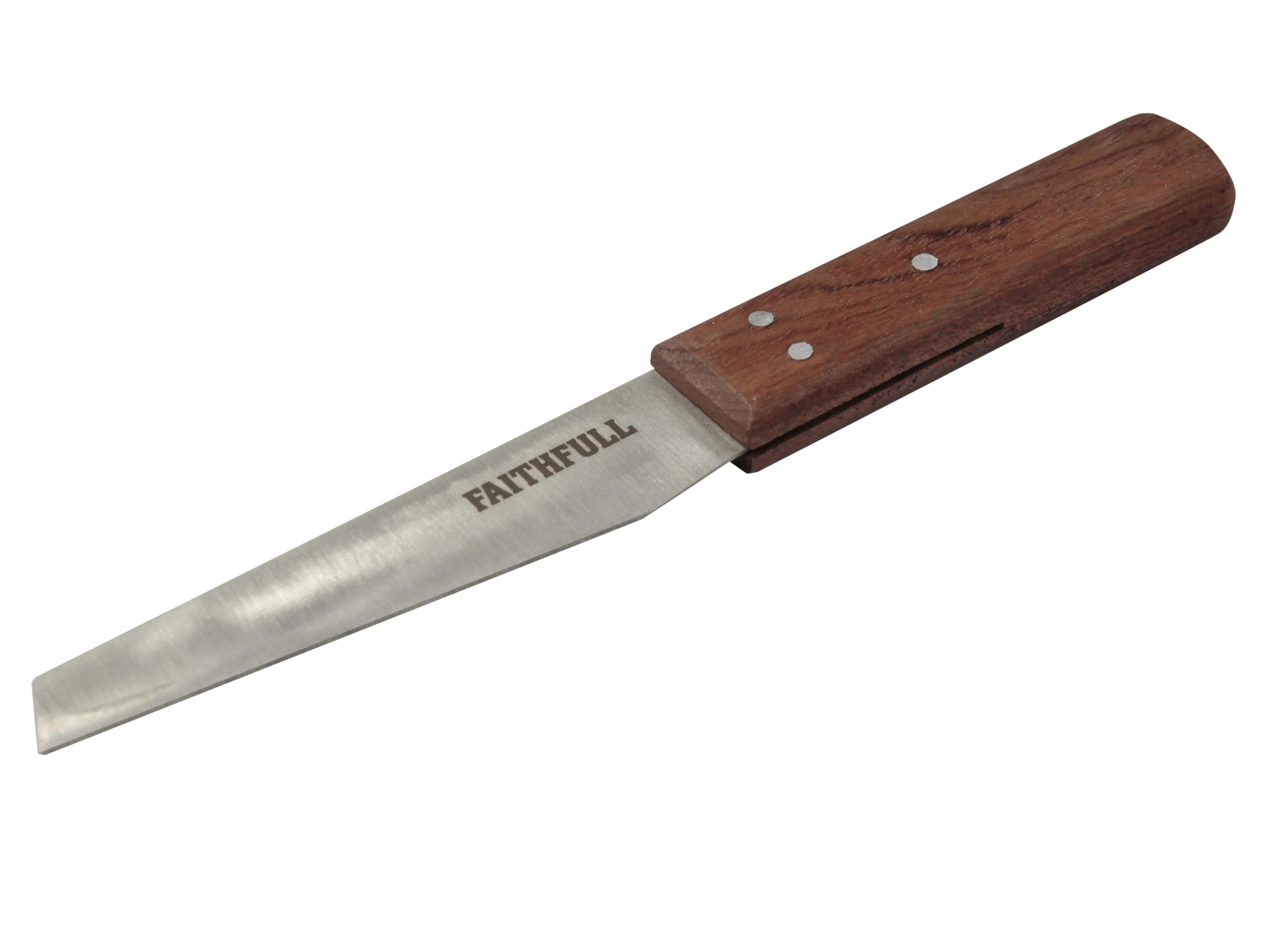 Faithfull FAIKSHOER Shoe / Leather Knife 112mm (4 3/8in) Stainless Steel Blade, Hardwood Handle Handle Material: Hardwood Blade Material: Stainless Steel