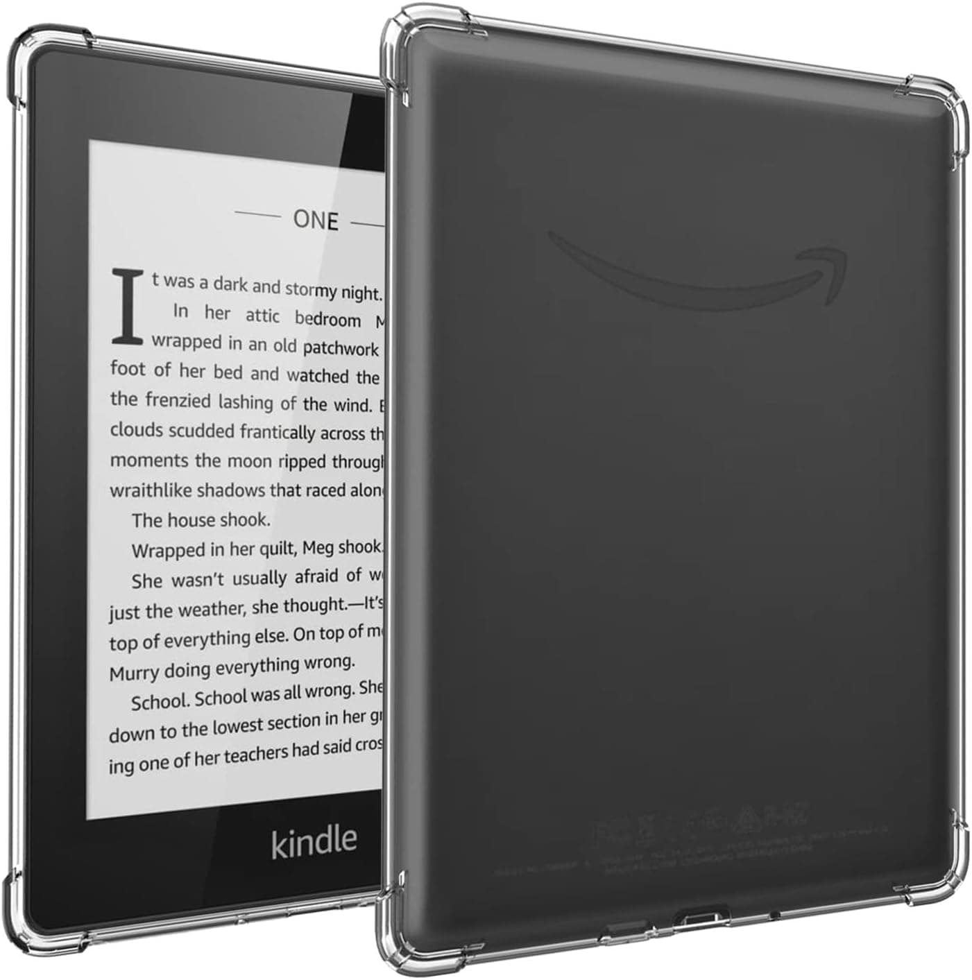 Clear Case for 6" Kindle Paperwhite (Model: DP75SDI / EY21) 7th/6th/5th Generation - 2015/2013/2012, Bumper Corners TPU Slim Silicone Case, DIY Back Cover for 6" KPW 5th/6th/7th Gen (Clear)