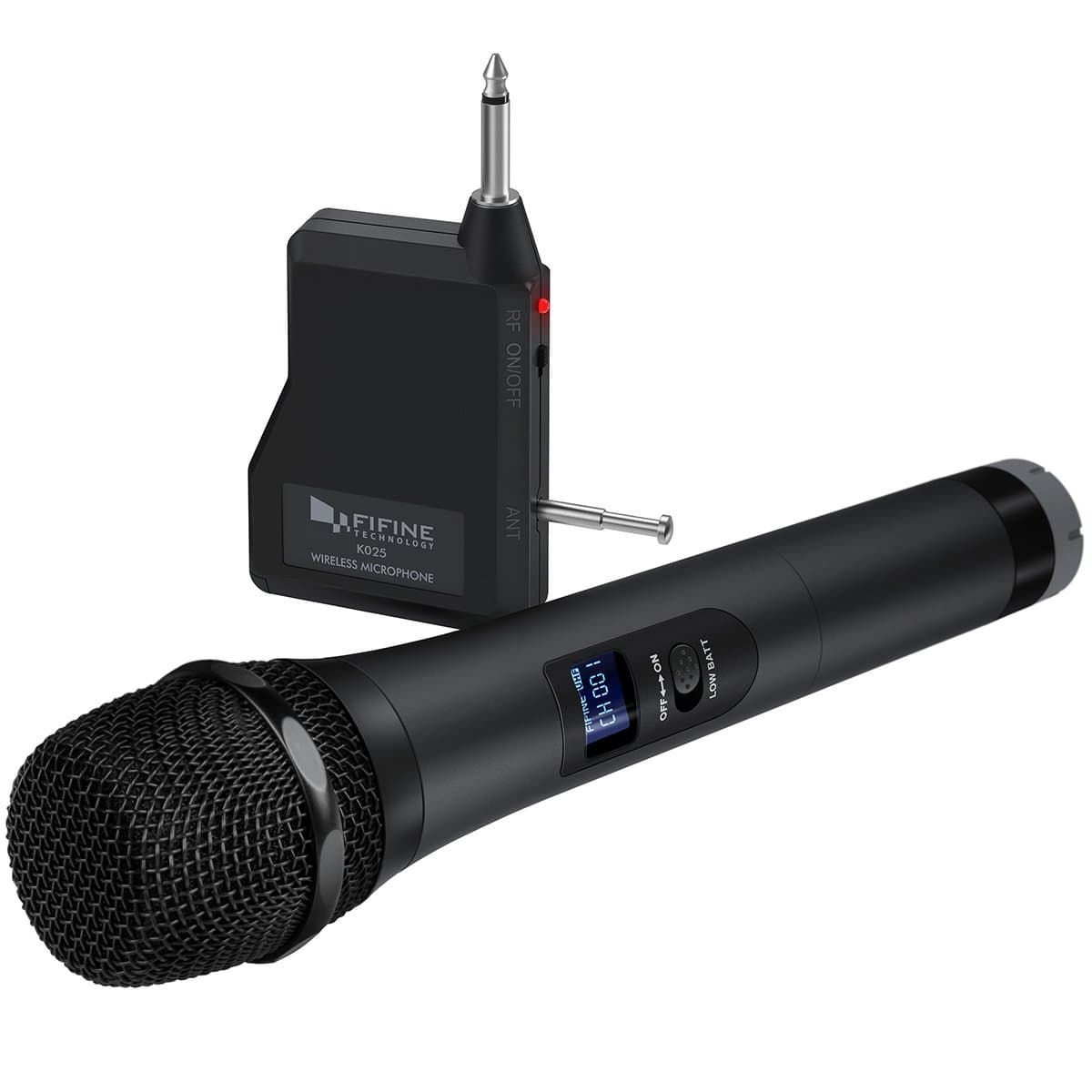 Wireless Microphone, Handheld Dynamic Microphone Wireless mic System for Karaoke Nights and House Parties to Have Fun Over the Mixer,PA System,Speakers-K025
