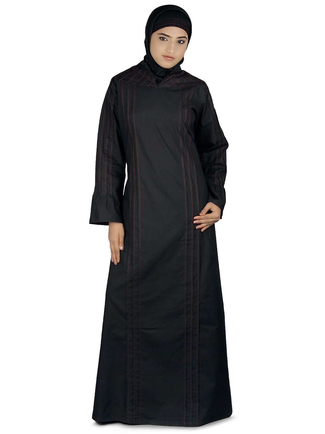 MyBatua Women's Islamic Clothing Zoha Cotton Abaya in Black