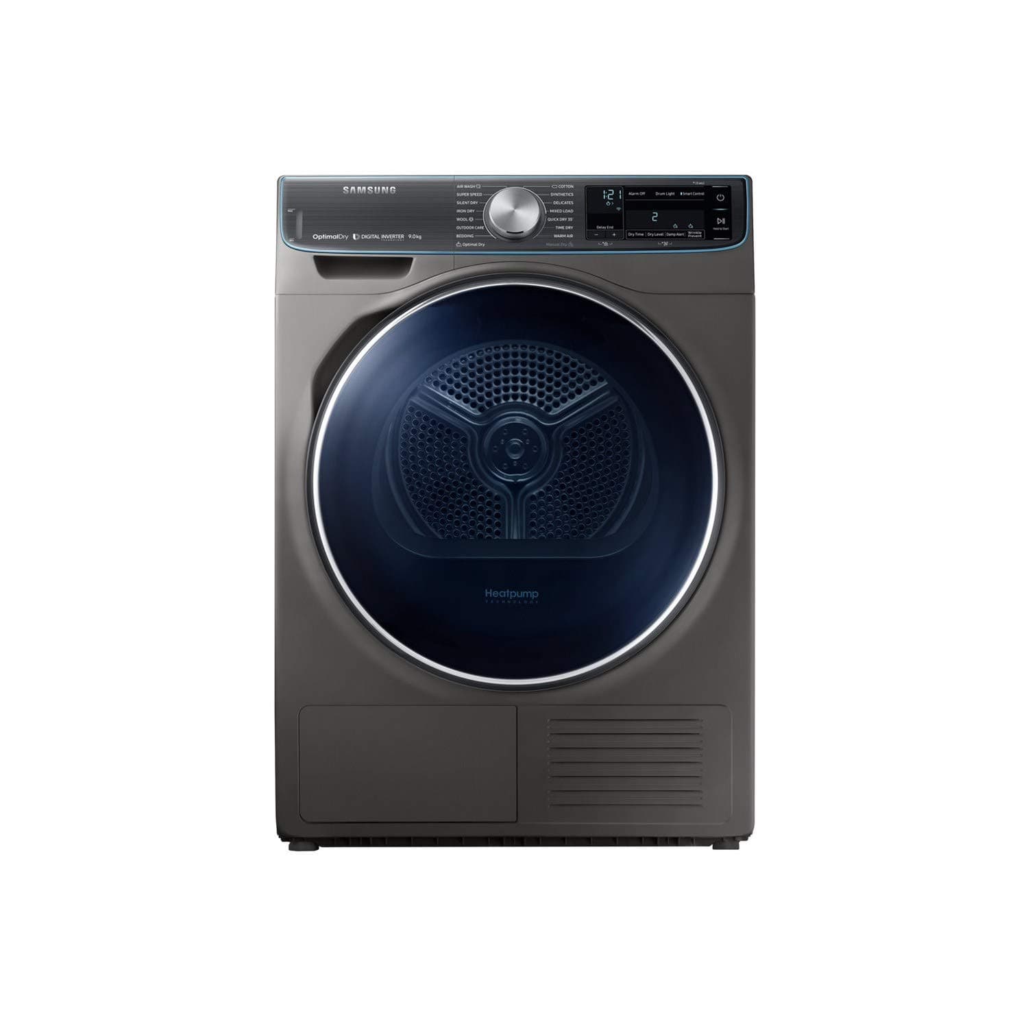 Samsung DV90N8288AX QuickDrive 9kg Freestanding Heat Pump Tumble Dryer With Optimal Dry - Graphite [Energy Class A+++]
