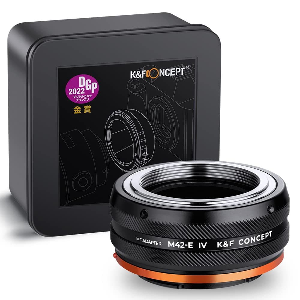 K&F Concept Lens Mount Adapter M42-NEX IV Manual Focus Compatible with M42 Lens and Sony E Mount Camera Body