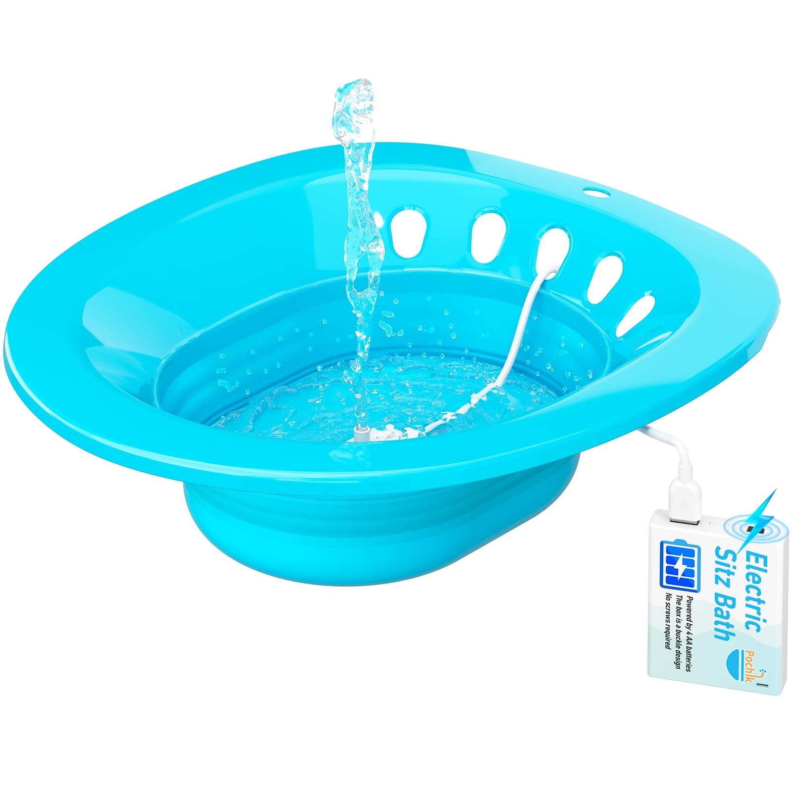 - Pochik Sitz Bath, Electric Sitz Bath for Hemorrhoids, Sitz Bath for Toilet Seat, Postpartum Care, Automatic Flushing, Sits Bath Kit for Women, Unisex Sitz Bath Seat for Soak, Collapsible, Deeper Bowl