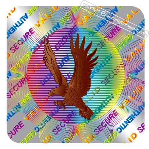 169 3D Square"Flying Eagle" Stickers Protective Security Holograms Tamper Evident 0.39" x 0.39"(10mm x 10mm)