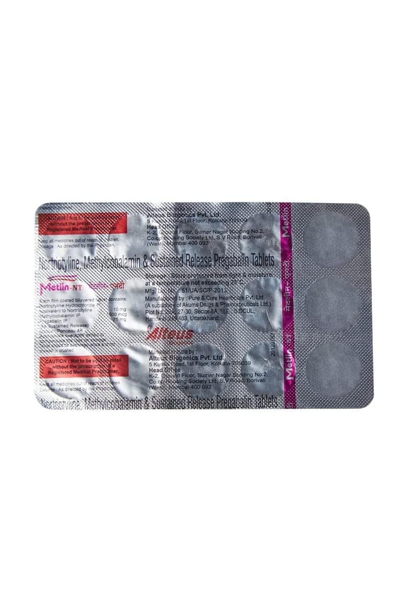 Metlin NT 75 - Strip of 15 Tablets