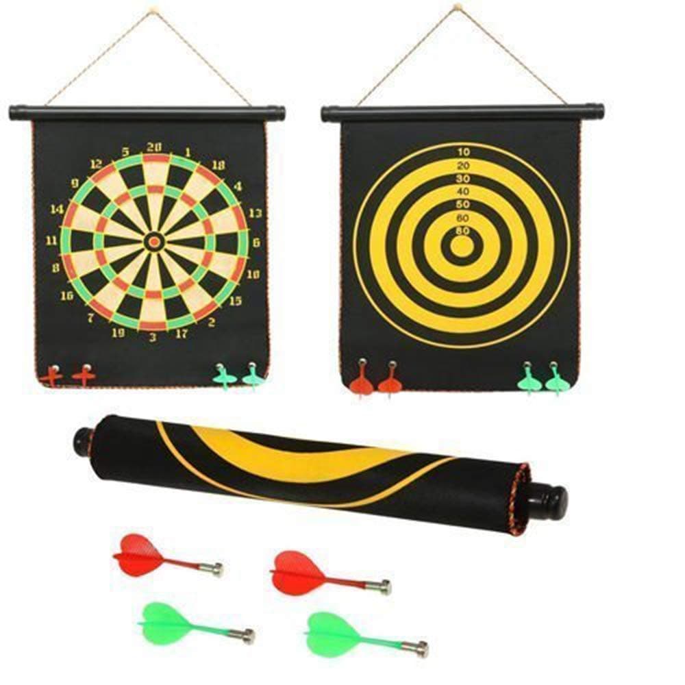 Ekaarav Magnet Dart Board Game for Kids and Adults,Double Sided with 4 Darts