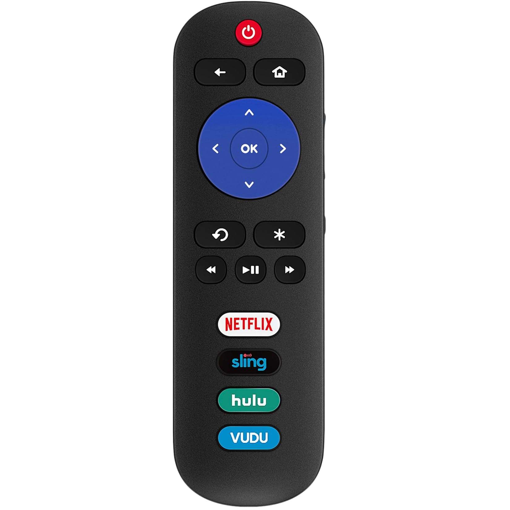 New Replacement Universal Remote Control Applicable for TCL Roku TV, fit for Hisense Roku/Onn Roku/Insignia Roku and Sharp/Element/Westinghouse/Philips/JVC/RCA/Hitachi/Sanyo/LG Roku TV