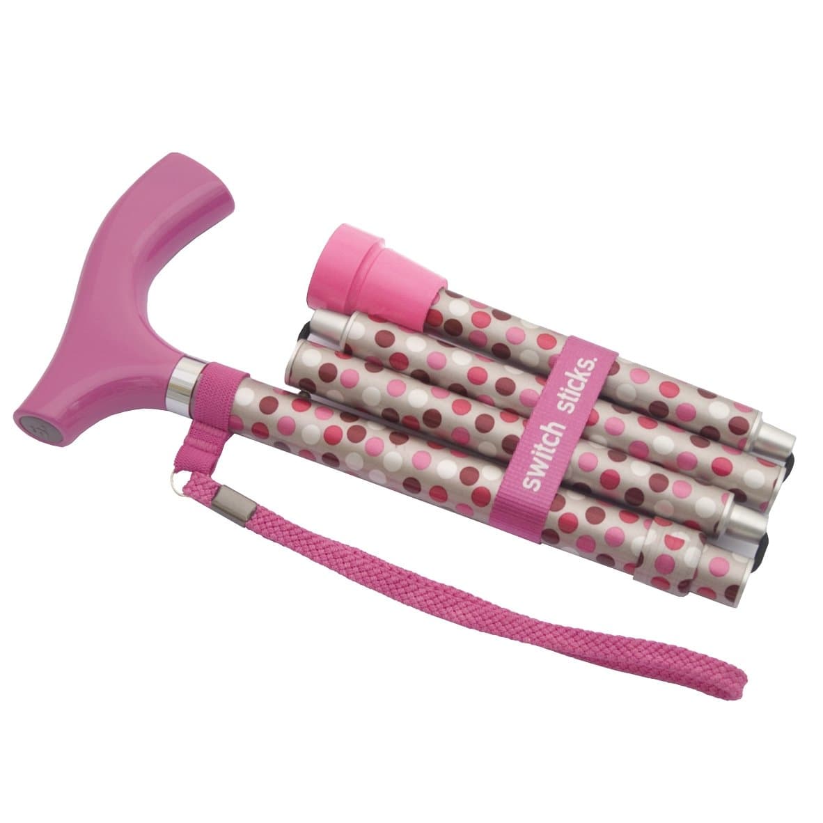 Switch Sticks Folding Walking Stick Wand, Hot Pink