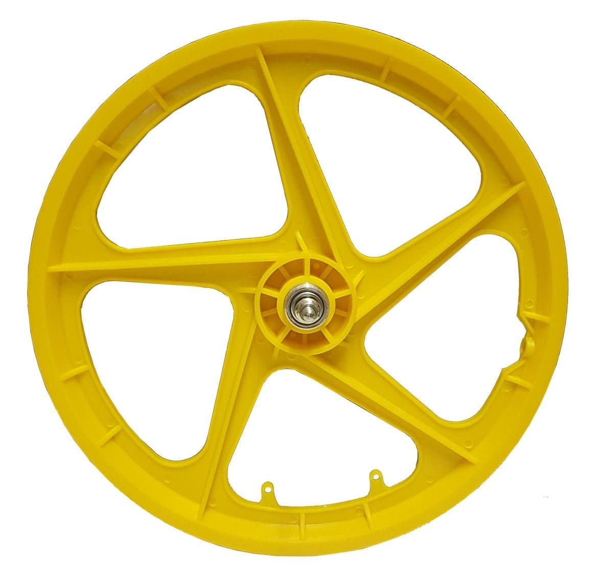 Trinity B2B 20" Front BMX 5 Spoke YELLOW Aero Mag Nylon Retro Freestyle Bike Wheel Bike part