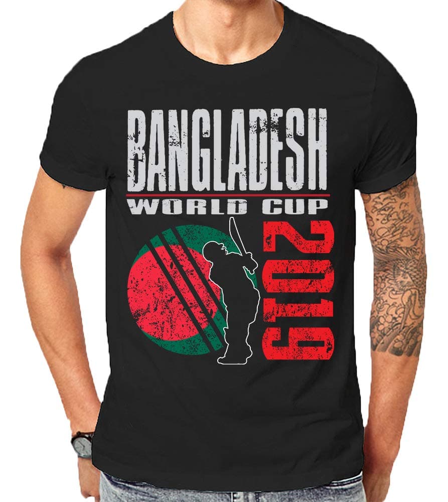 Bangladesh Cricket World Teams Cup England & Wales 2019 Supporter Tees