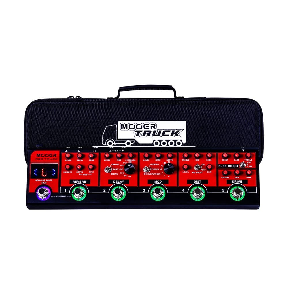 Red Truck Combined Multi Effects Multiple Stompbox, Tranditional Guitar Effects Pedalboard