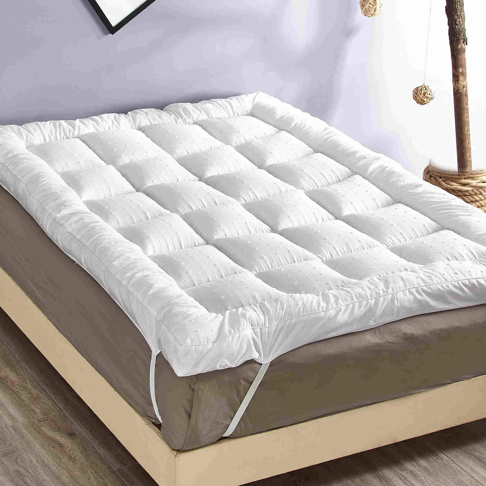"Rejuvopedic" Single Size 3D Microfibre Bed Mattress Topper Protector, Mattress Pad Top Cover - Quilted Fitted Protector, Breathable Fluffy Soft, Plush Topper, Cloud-Like Sleep Cover