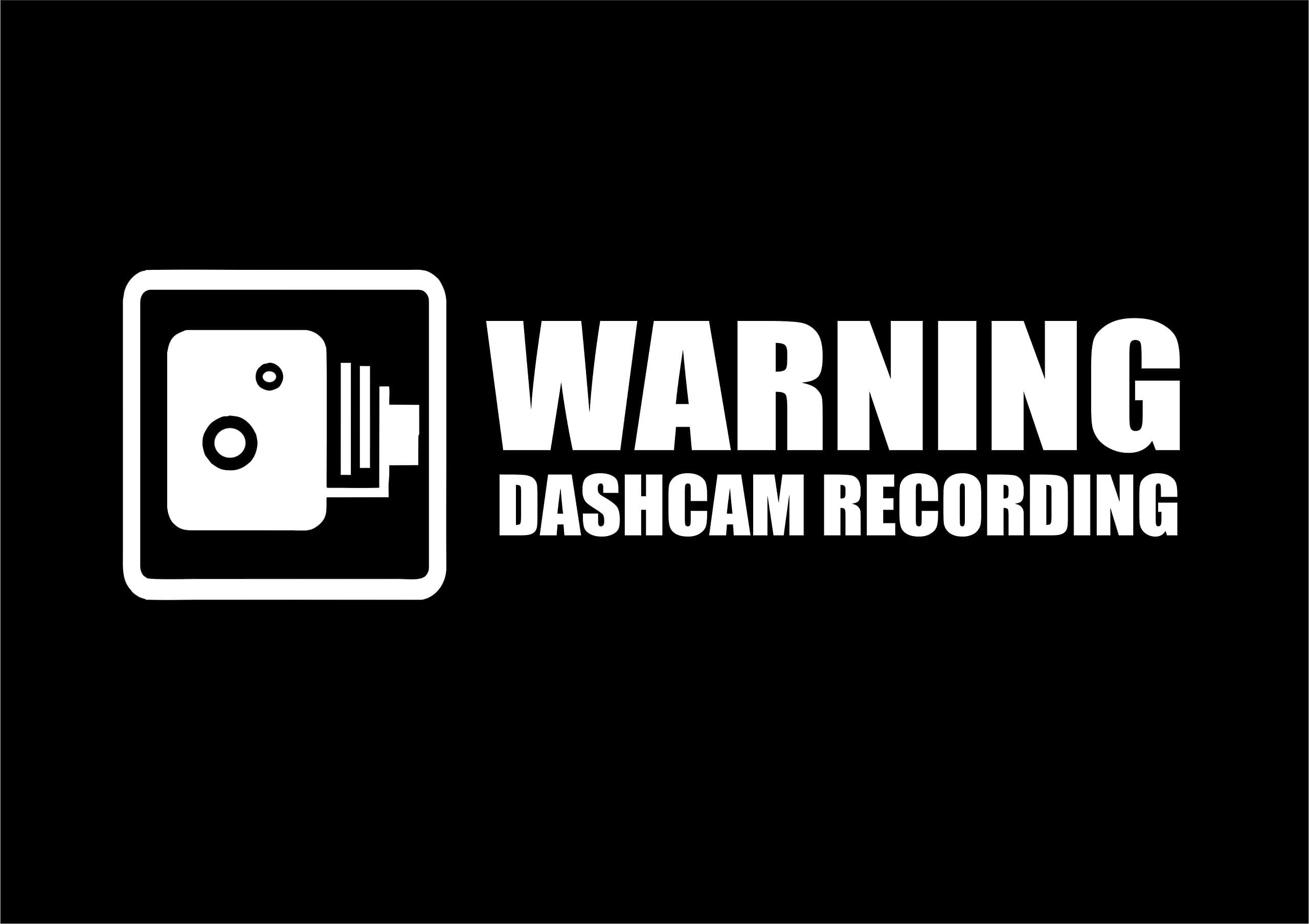 087W DASH CAM RECORDING Funny Warning Car Sticker Van Window Bumper Vinyl Decal