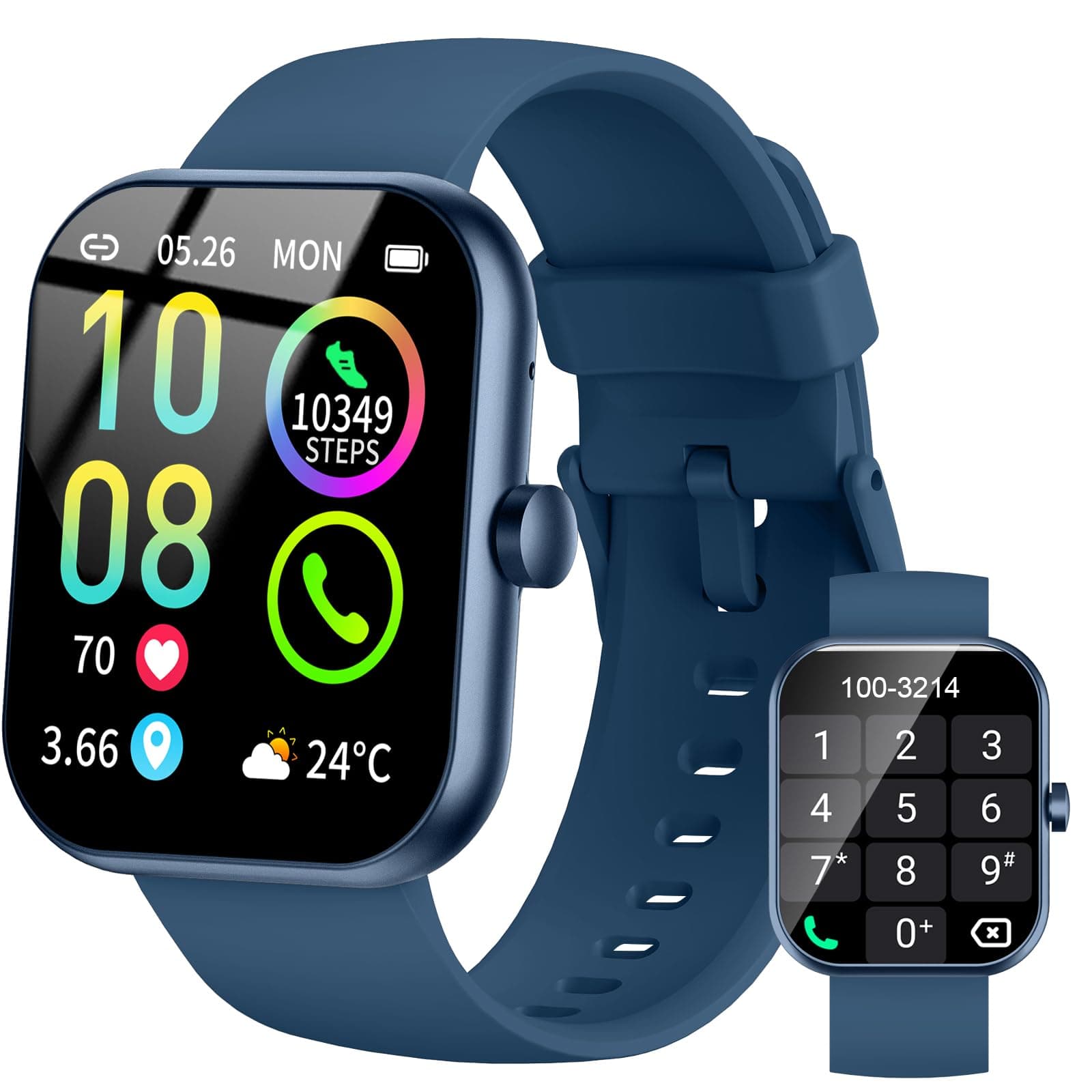 Smart Watch for Men Women, 1.96" HD Smart Watches Answer/Make Calls, Fitness Watch with Heart Rate Sleep Monitor, 113+Sports, Step Counter Activity Trackers, IP68 Waterproof Smartwatch for IOS Android