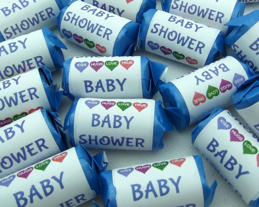 cleverlittlegiftsGORGEOUS CUTE BLUE BABY SHOWER PARTY MINI LOVE HEART SWEET FAVOURS GIFTS BOY (Pack of 8, Blue)