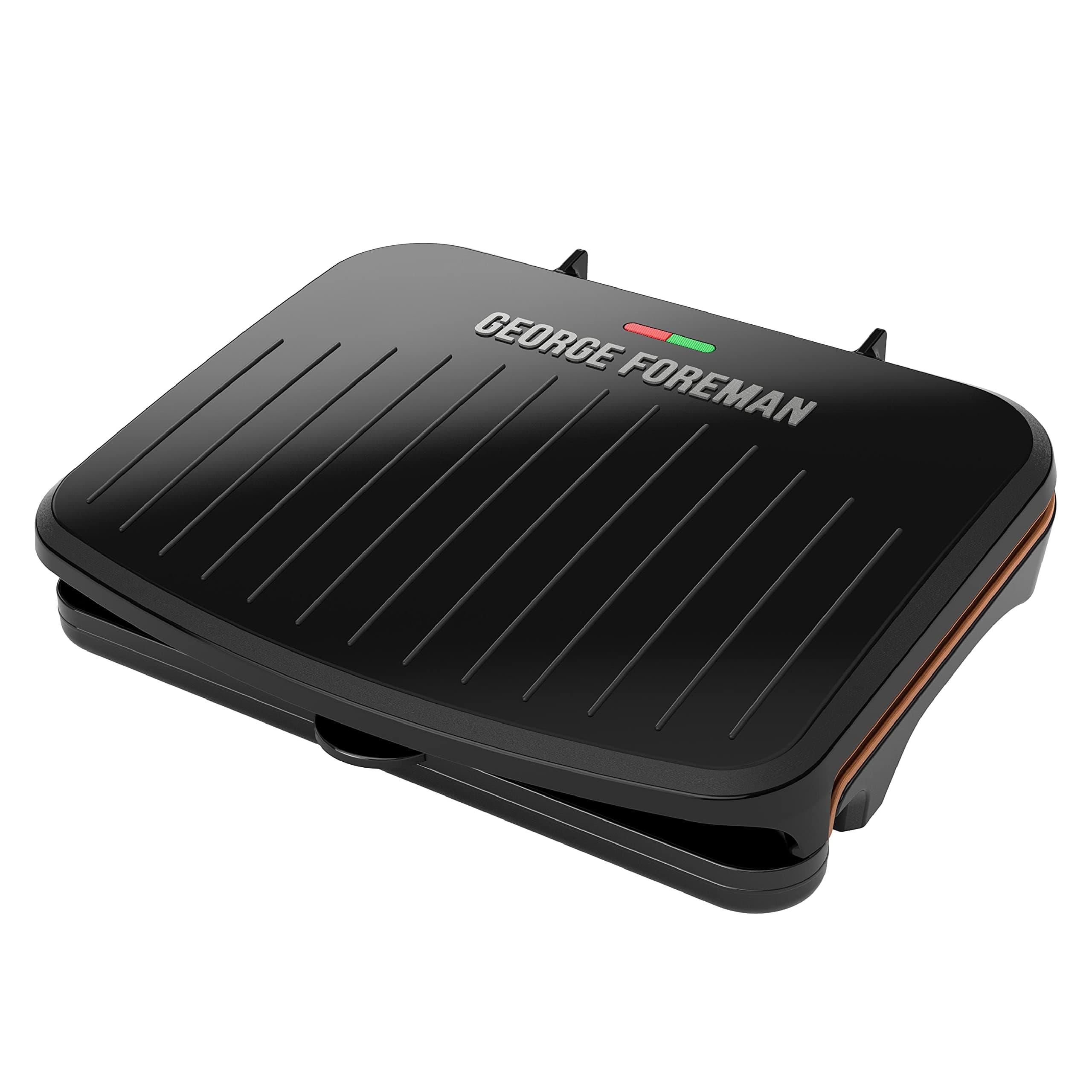 George Foreman 5-Serving Classic Plate Electric Indoor Grill and Panini Press, Space Saving Design, Black
