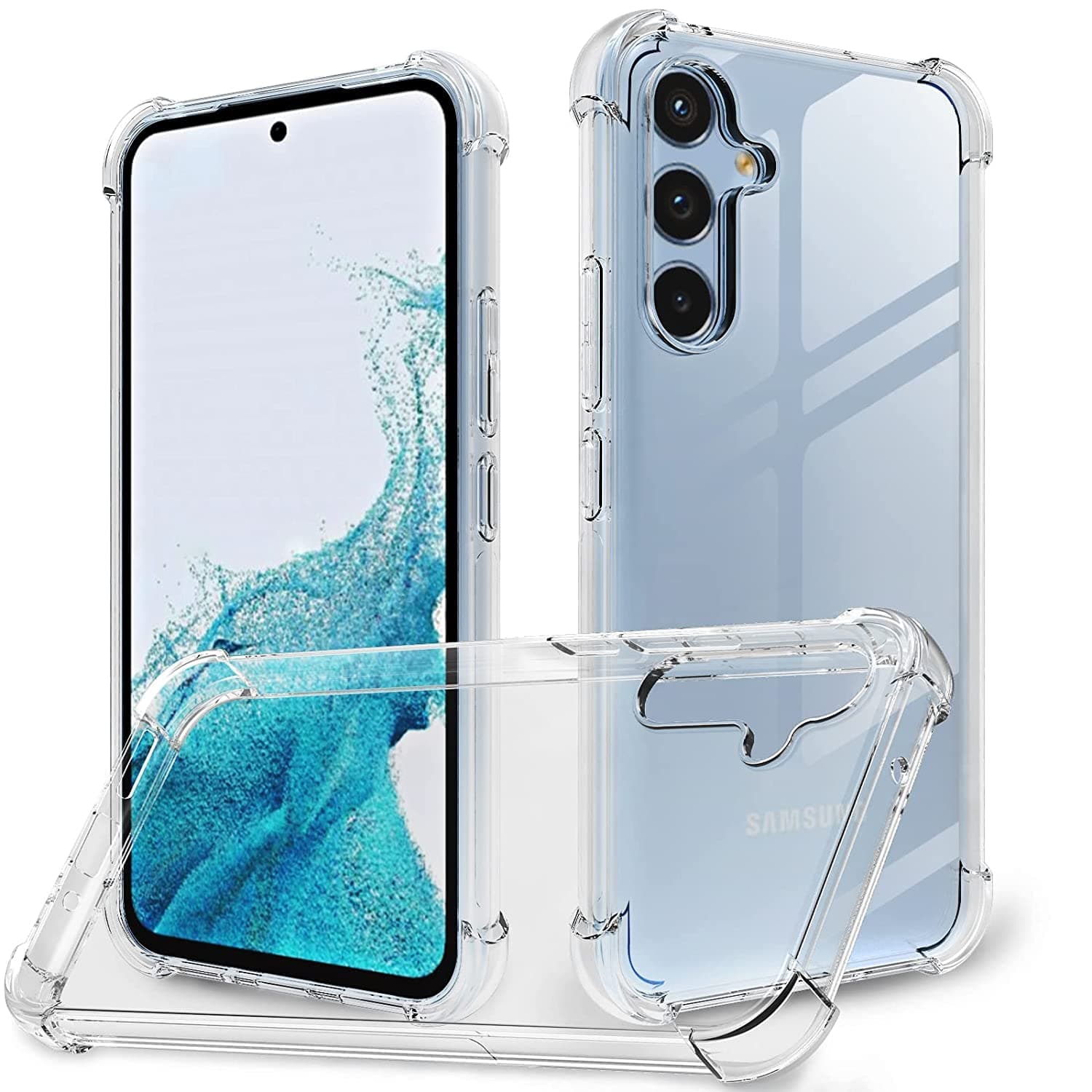Gorilion Back Case Cover for [ Samsung Galaxy A54 5G ] (Side/Corner Bumper | Soft TPU) - Transparent