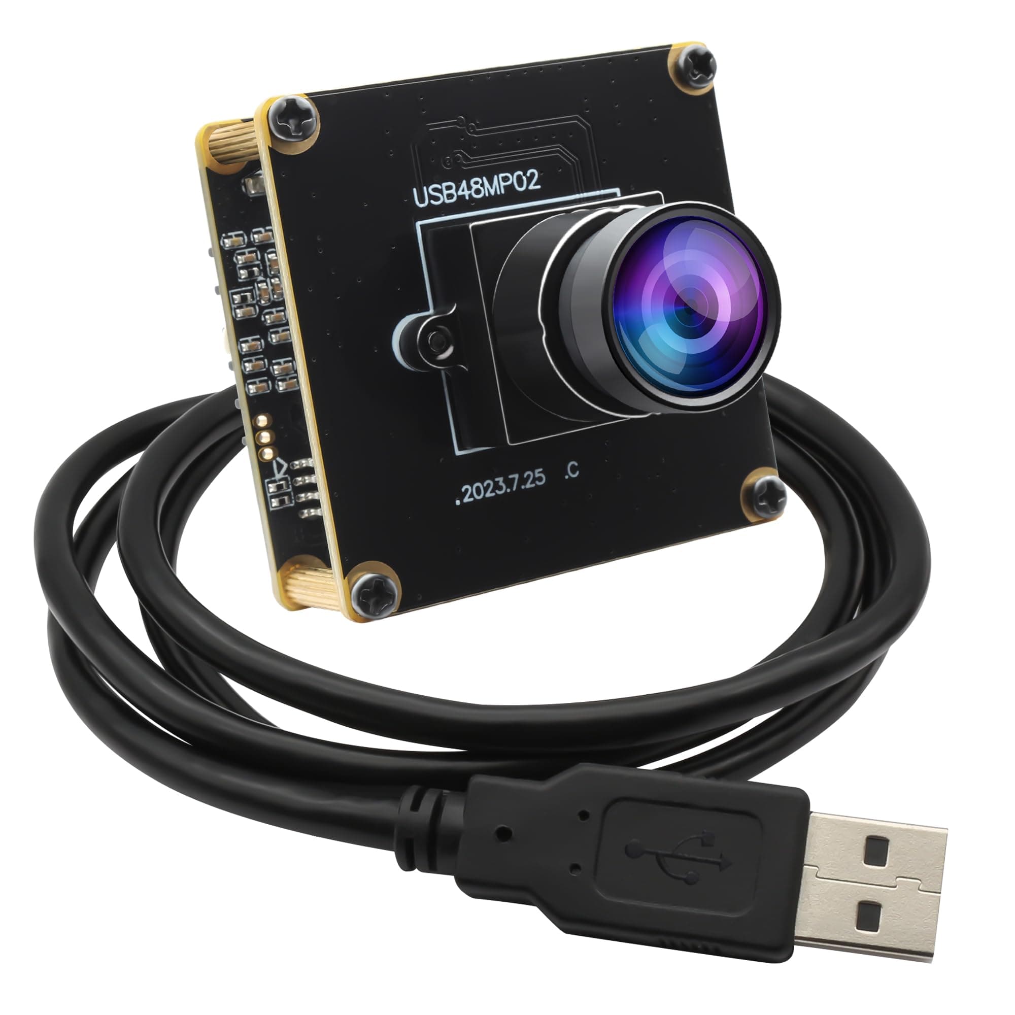 48mp USB Camera Module for Computer Wide Angle PC Camera Mini Lightburn Camera for Laser Engraver Monitoring Octoprint 3D Printer USB Security Camera 6000P Webcam Board for Jetson Nano RaspberryPi