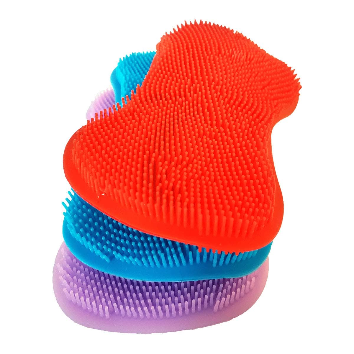 Silicone Dish Sponges for Cleaning, Kitchen Gadgets, 3 Scrub Sponges for Dishes, Scrubber Brush, Household Supplies Accessories