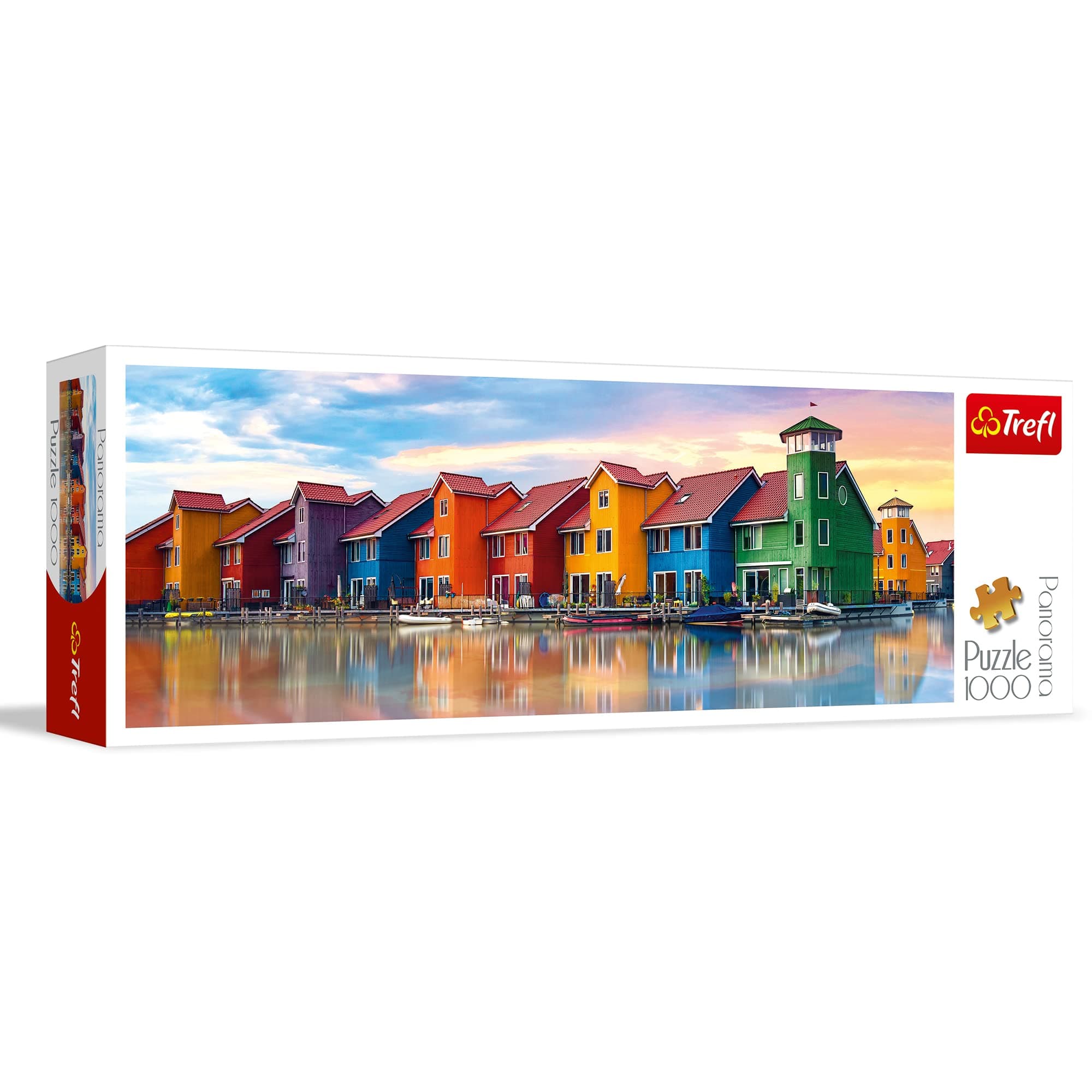 Trefl Panorama Groningen, Netherlands 1000 Piece Jigsaw Puzzle Red 38"x13" Print, DIY Puzzle, Creative Fun, Classic Puzzle for Adults and Children from 14 Years Old