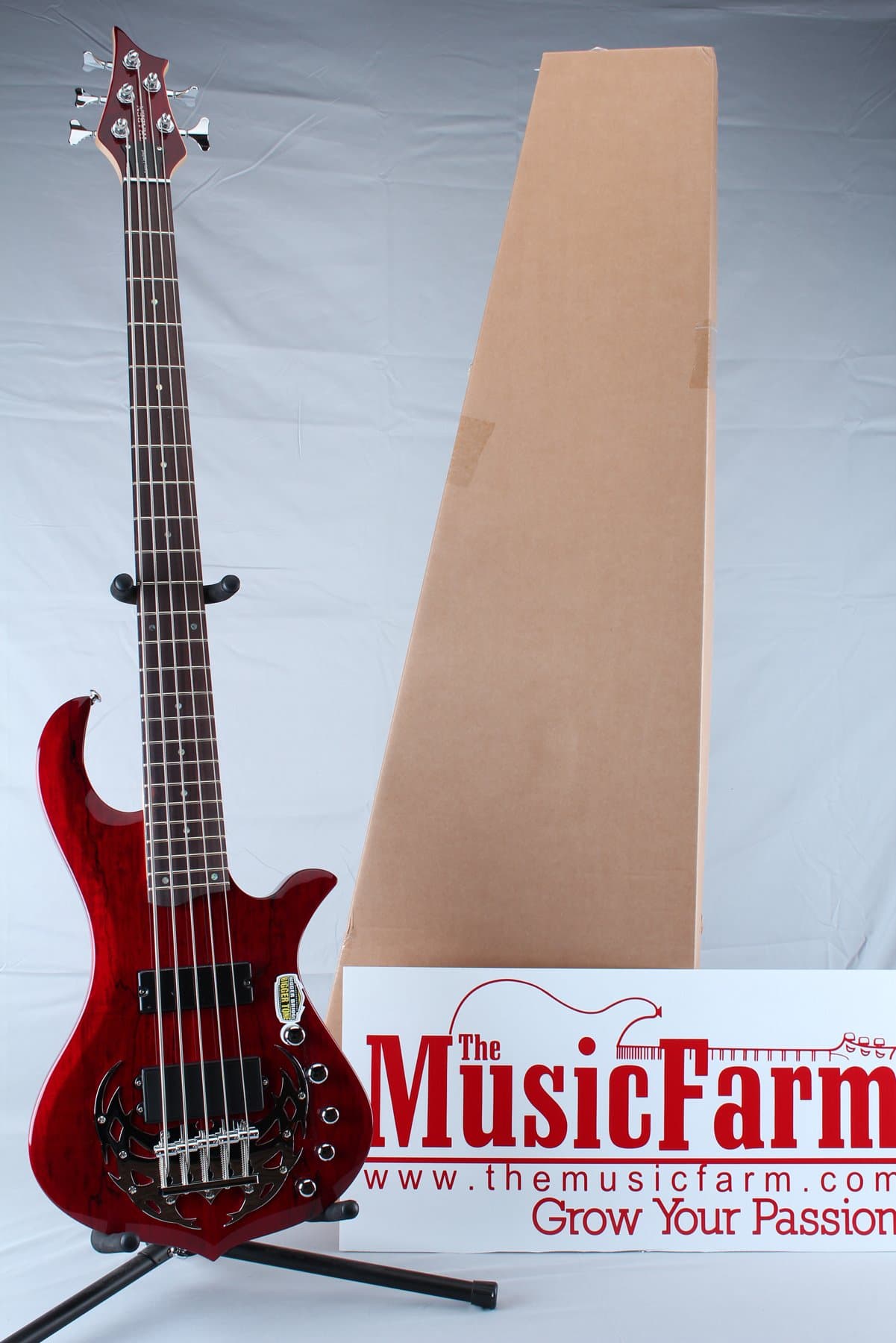 Array Limited 5 Series TRAAL5STRD 5-String Bass Guitar, Spalted Red