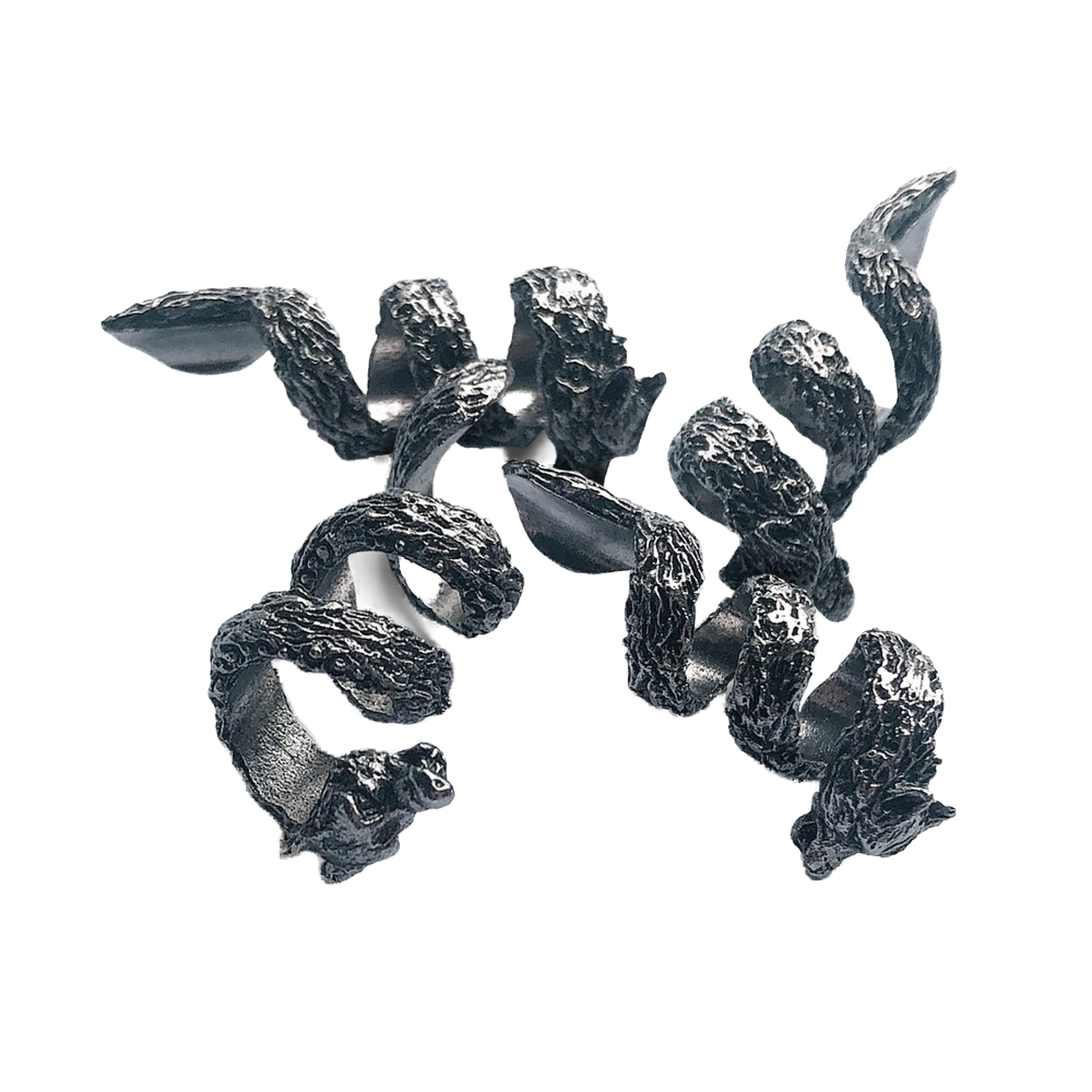 Wolf Beard Bead Coils (4-Pack) - Viking Hair Jewelry for Beards, Hair and Dreadlocks