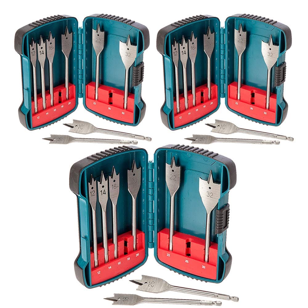 Makita P-52093 Hexagon DIN Standard 8 Piece Flat Bit Set 150mm Pack of 3