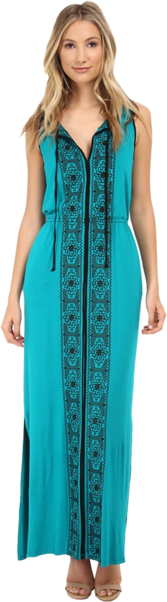 Adrianna Papell Women's Sleeveless Embroidered Maxi