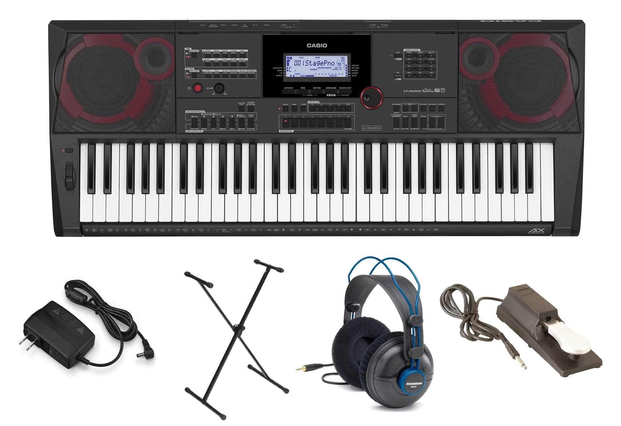 CT-X5000 Premium Keyboard Pack with Stand, AC Adapter and Headphones
