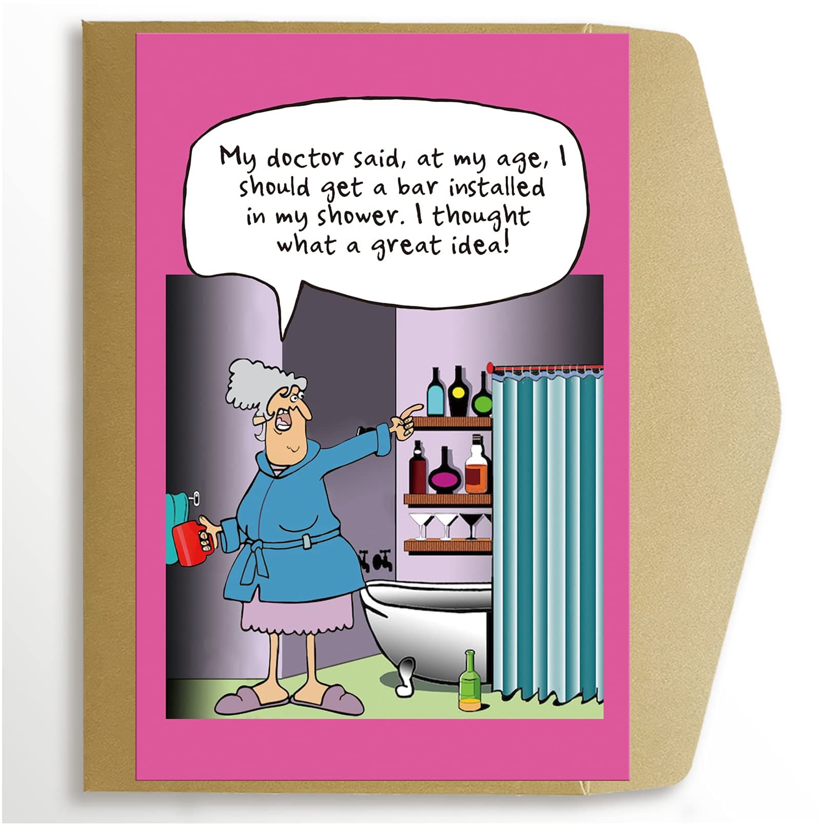 Goroar Funny Birthday Card 50th 60th 70th for Wife, Mom, Auntie, Female Friend, Old Aged Birthday Card