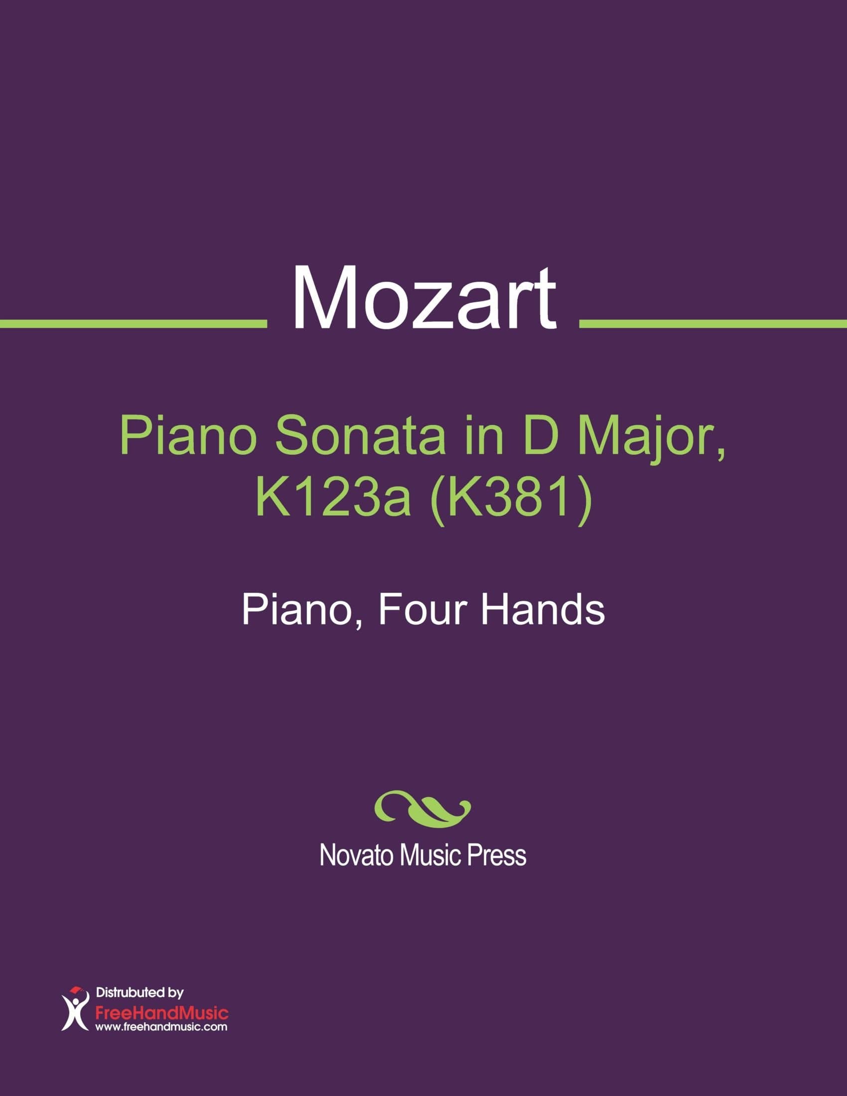 Piano Sonata in D Major, K123a (K381) Sheet Music (Piano, Four Hands)