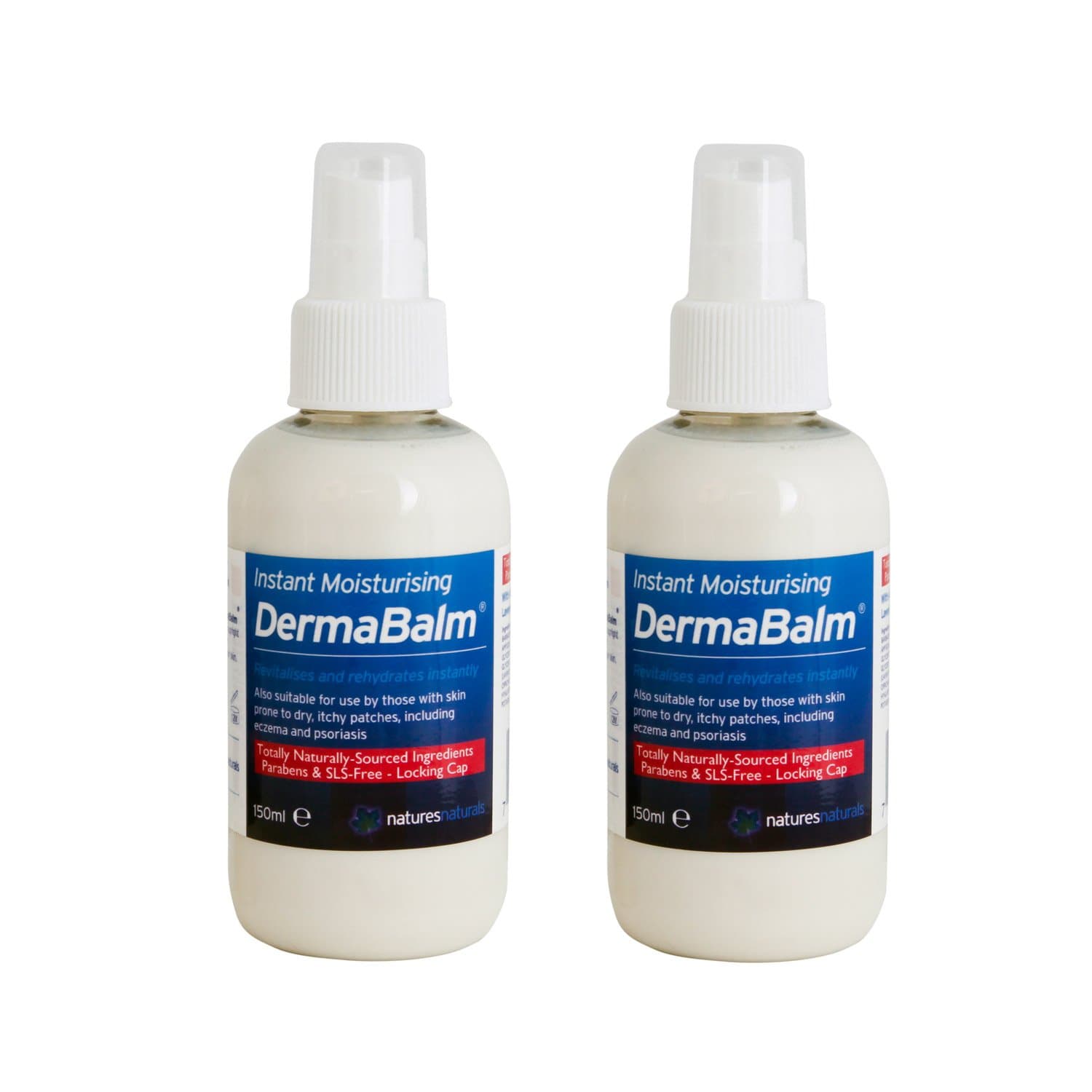 DermaBalm - moisturising Lotion for Dry Skin Including Eczema & Psoriasis (150ml x 2)
