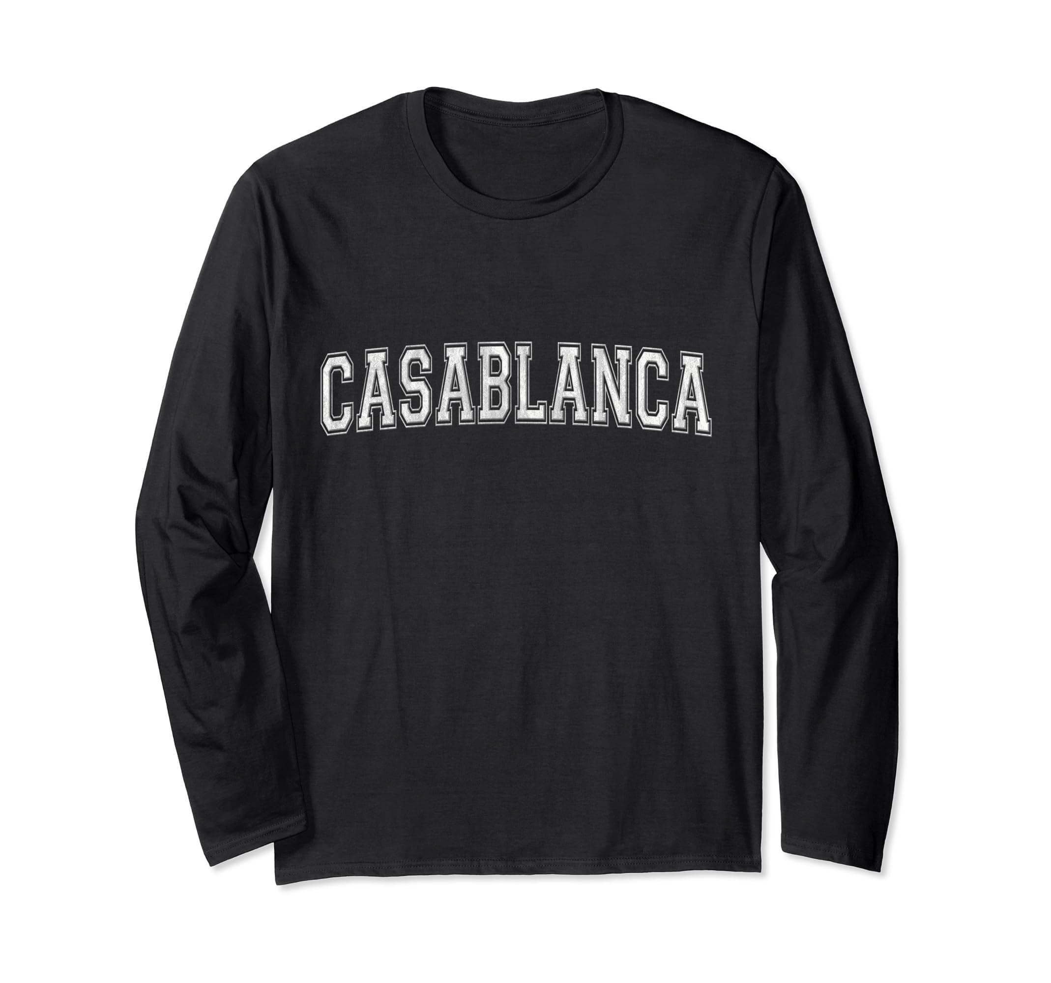 Sporting MoroccoCasablanca Morocco - Casablanca Morocco Varsity Logo Long Sleeve T-Shirt
