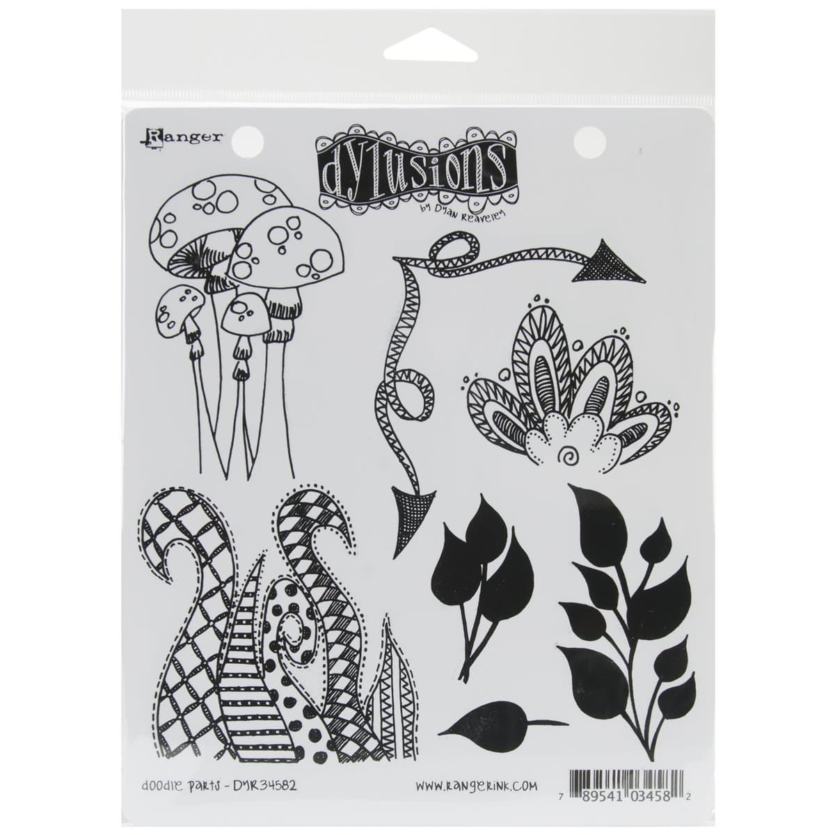 Dylusions DYR34582 Stamps Rubber Doodle Parts Cling Stamps