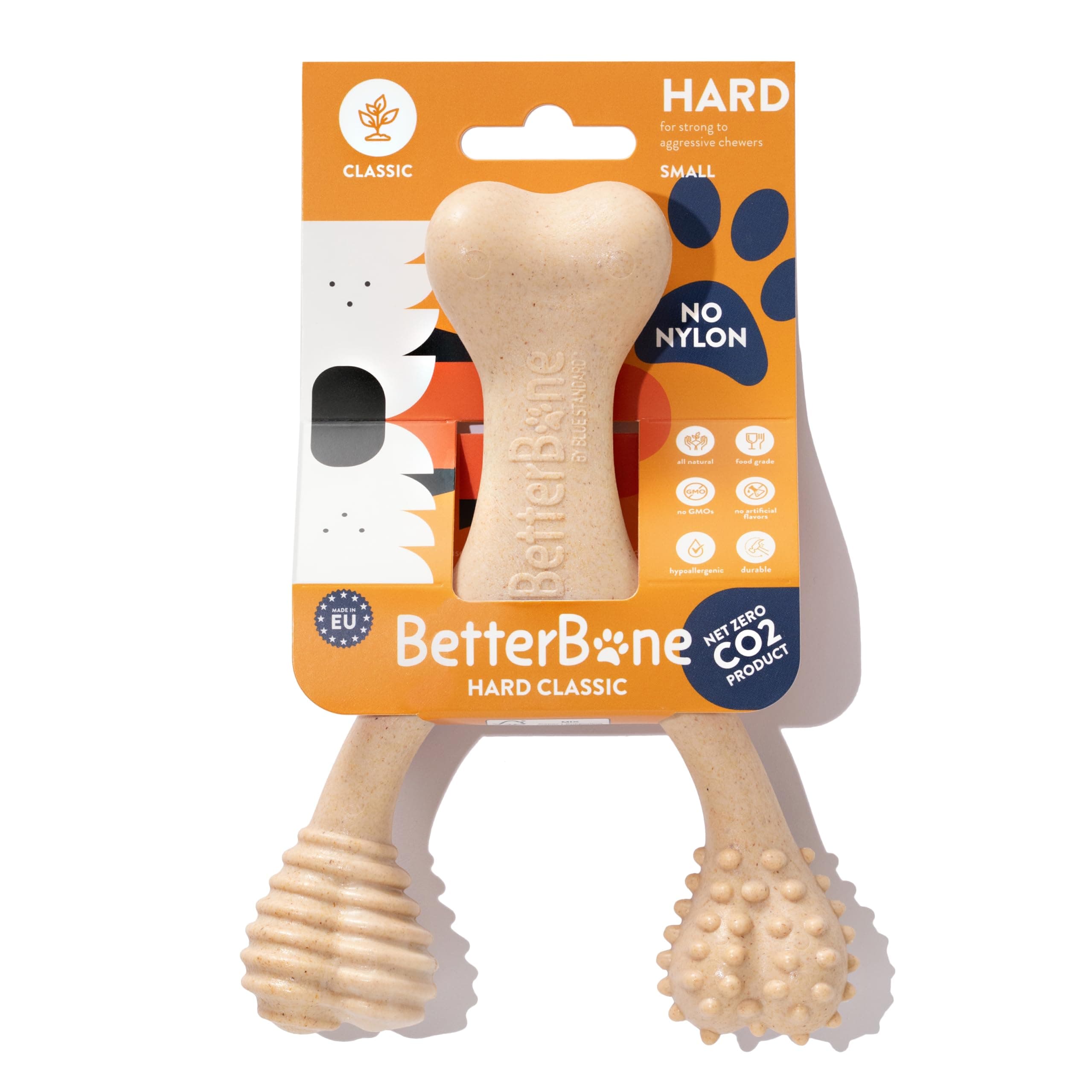 Hard Dental Chew Bone Toy for Dogs Strong Fun Interactive Chewing Playing Heavy Duty Long Lasting Hypoallergenic for Aggressive Chewers