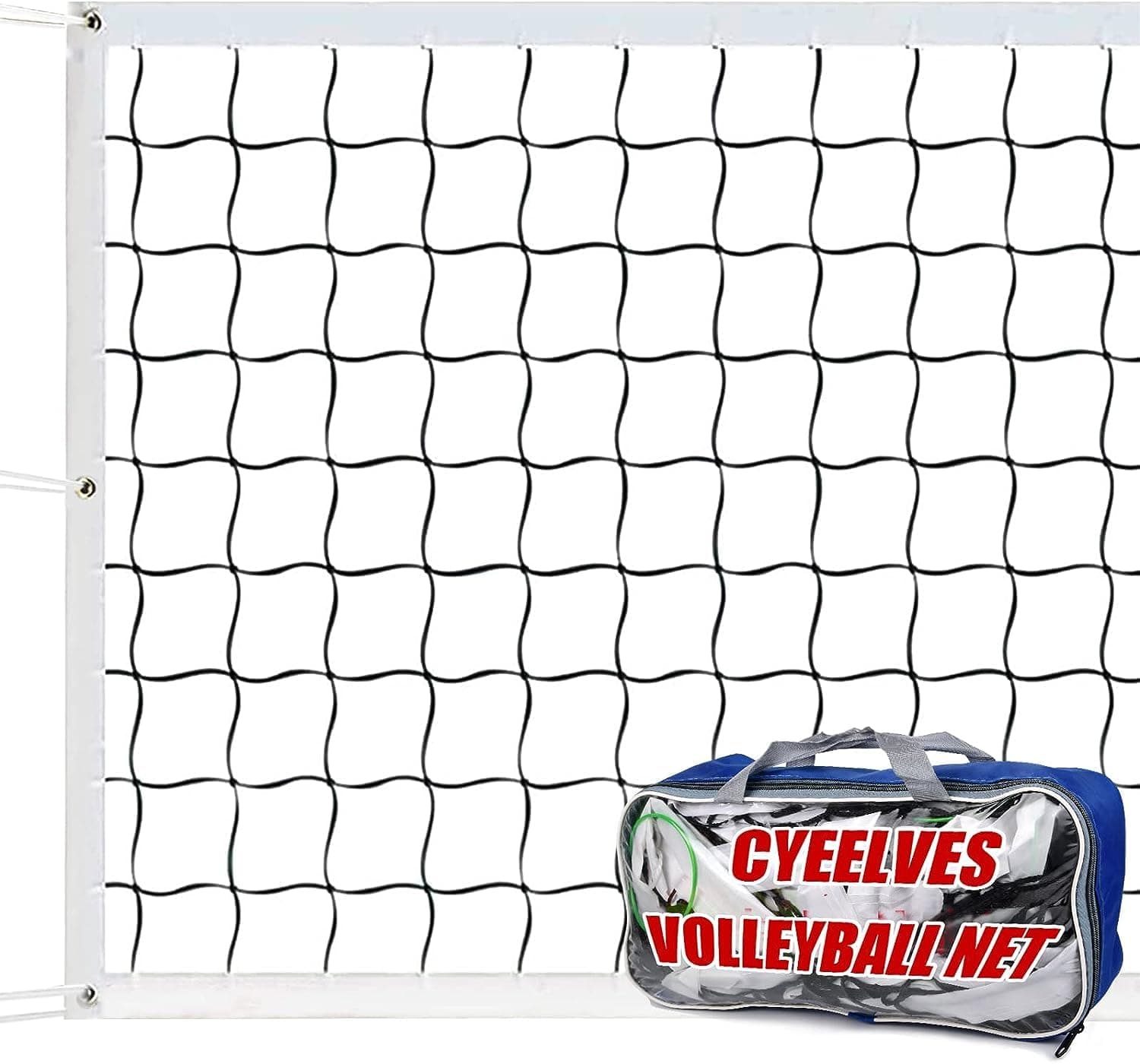 Volleyball Net Portable, Heavy Duty Volleyball Nets for Backyard, Professional Volleyball Net Replacement Net, Volleyball Replacement Net for Outdoor Grassland Stadium Pool Schoolyard Beach, 32X3FT