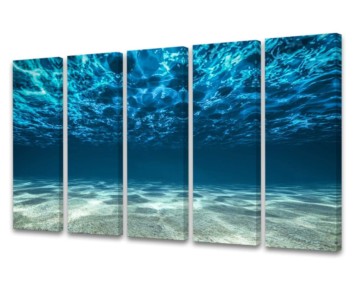 Cao Gen Decor Art-S00758 Print Artwork Blue Ocean Sea Wall Art Canvas Prints Picture Seaview Bottom View Beneath Surface Pictures Painting On Canvas Modern Seascape Home Office Decor