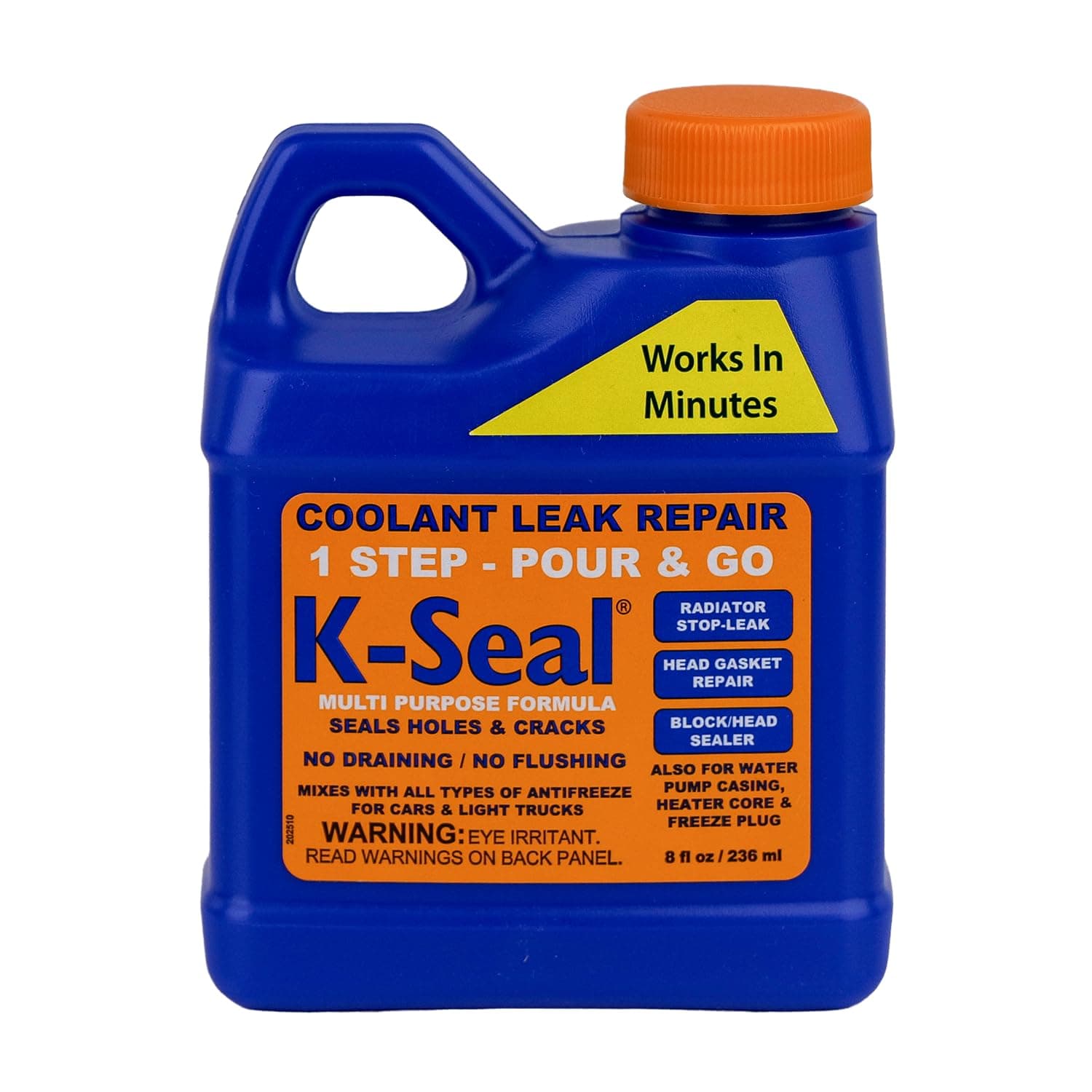 K-Seal ST5501 Multi-Purpose One Step Permanent Coolant Leak Repair, 8oz, Pour and Go, Mixes with All Antifreeze, No Flushing Required