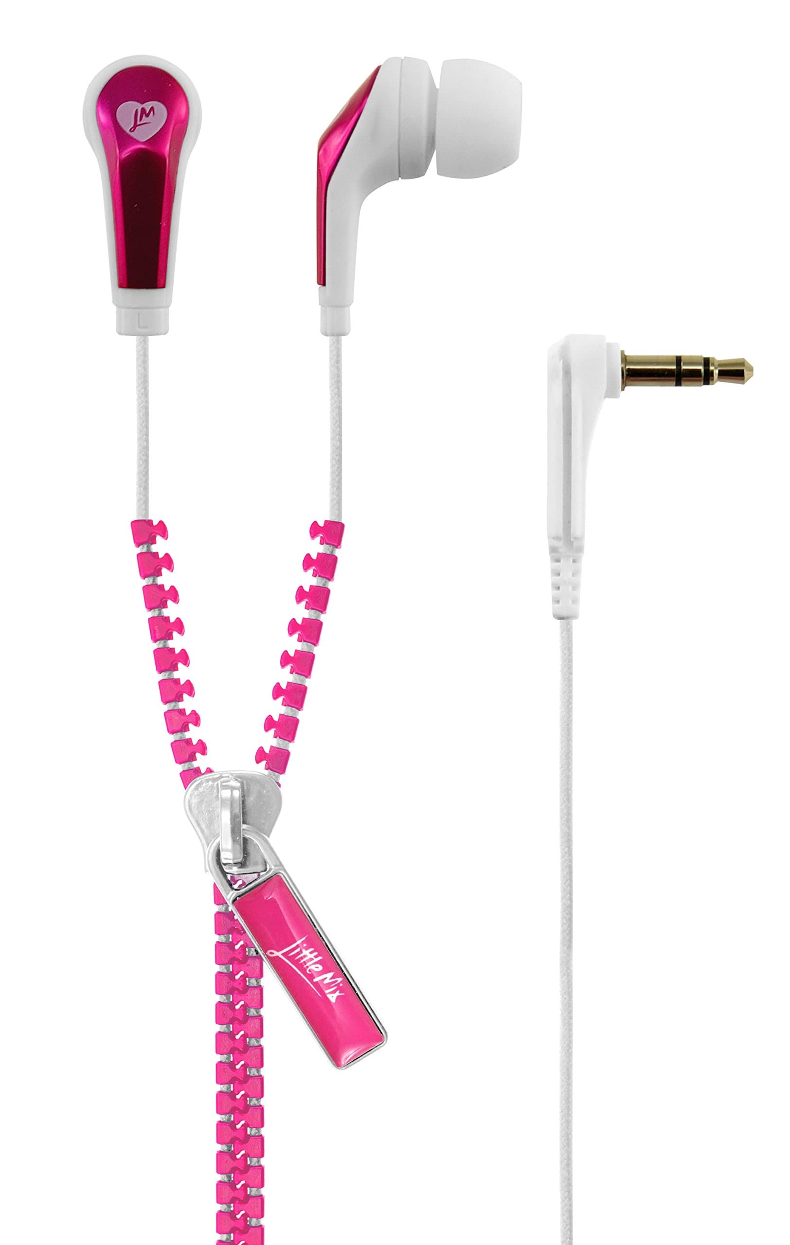 Mix Slick Zip Headphones Pink/White Colour