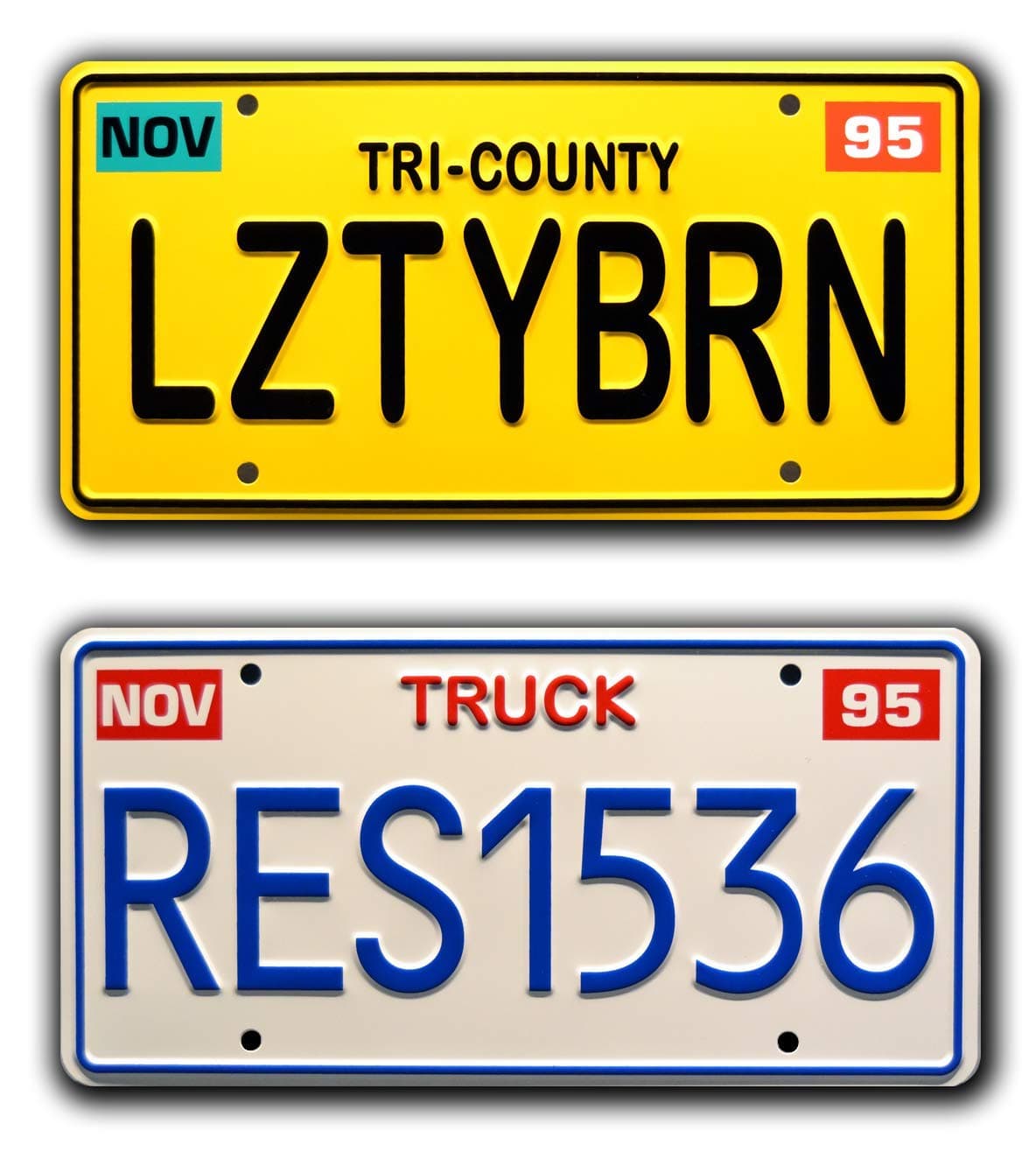 Celebrity Machines Toy Story | LZTYBRN + RES1536 | Metal Stamped License Plates