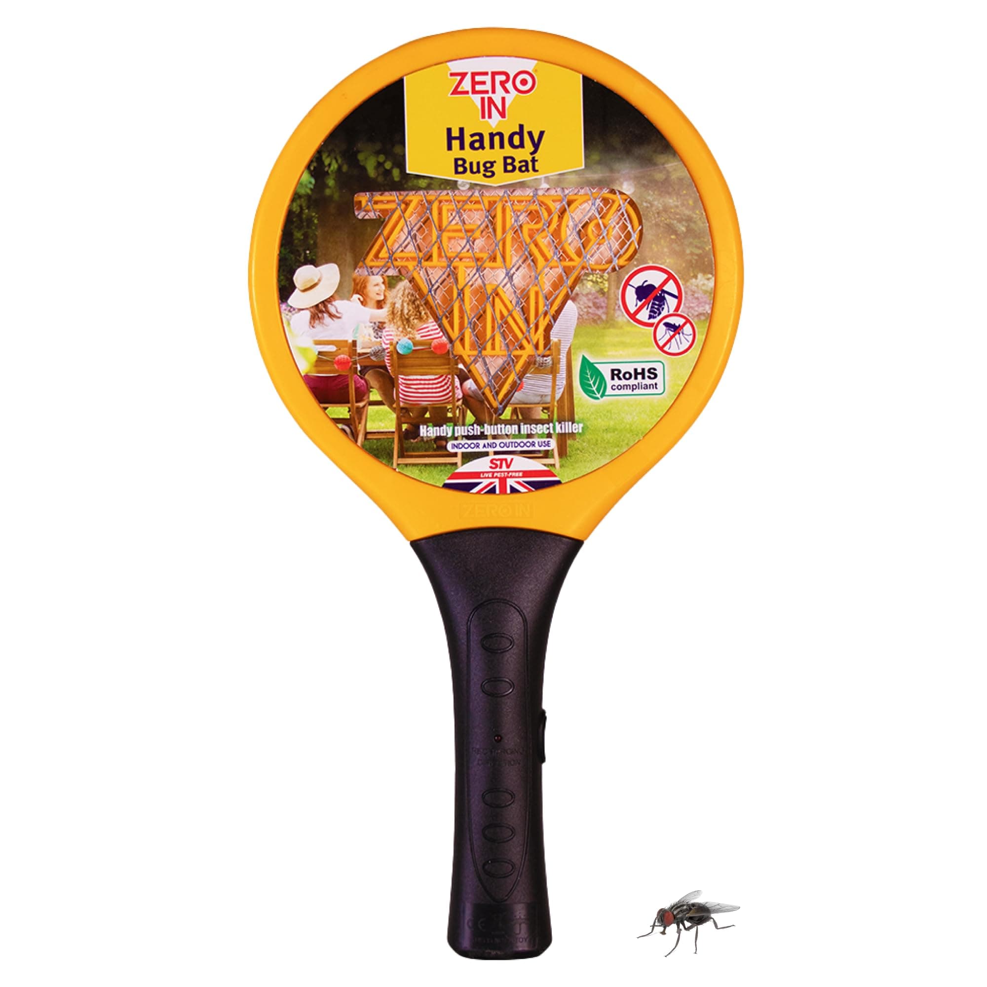 Bug Bat Electric Fly Swatter - Fly Zapper Racket for Indoor and Outdoor Use - Portable Electric Bug Zapper for Killing Flying Insects - Battery Operated