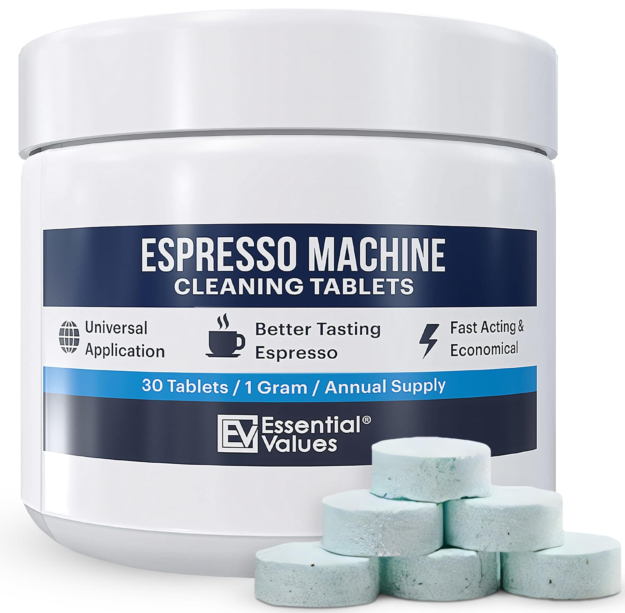 Espresso Machine Cleaning Tablets (30 Tablets), Compatible with Breville Barista Express, Gaggia, Delonghi, Jura, Philips - Universal Descaler for Espresso Machines
