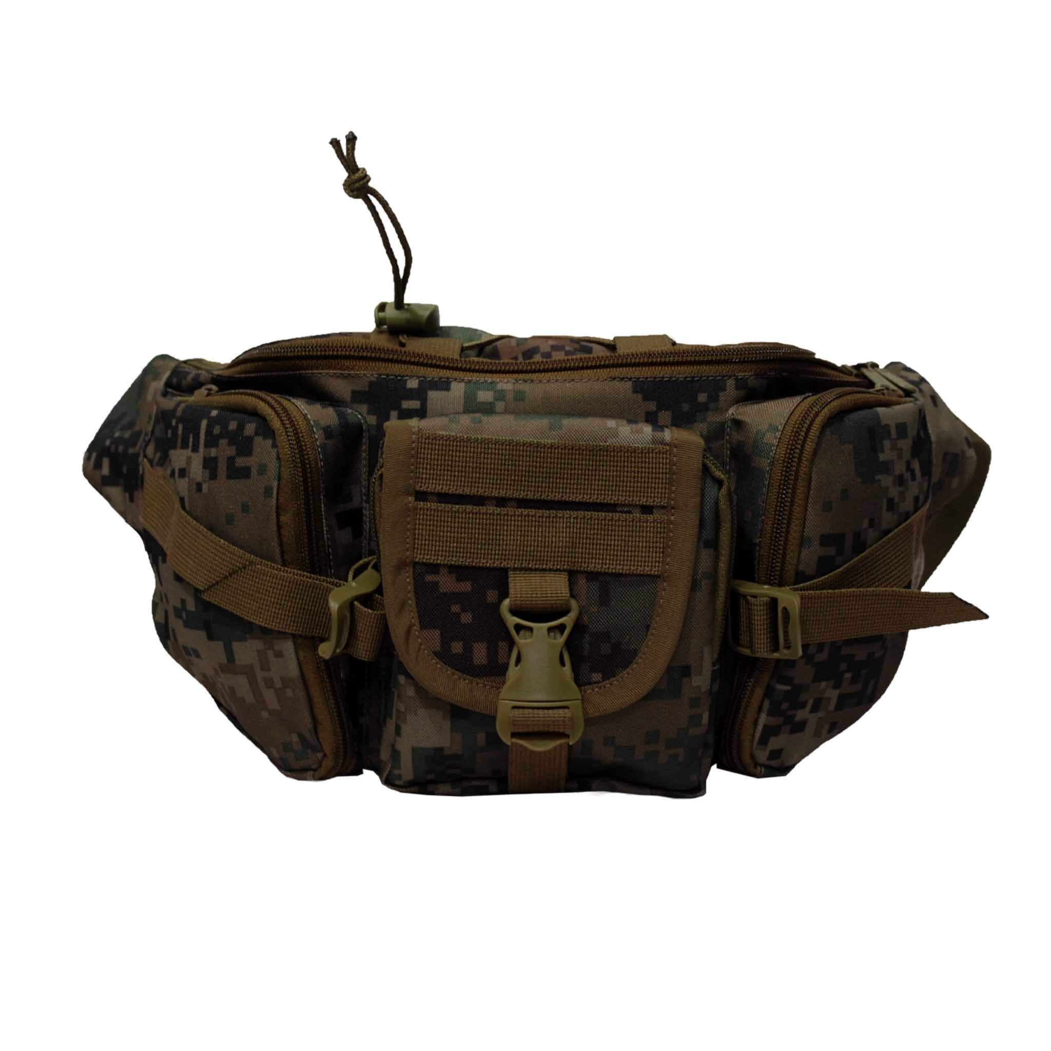 Trail Marpat WL Camo Waist Pouch | 1 Compartment & 3 Pockets | Lightweight Durable Water-Resistant Fanny Pack | Ideal for Trekking, Travel, Cycling & Everyday Use | Stylish Multipurpose Pouch