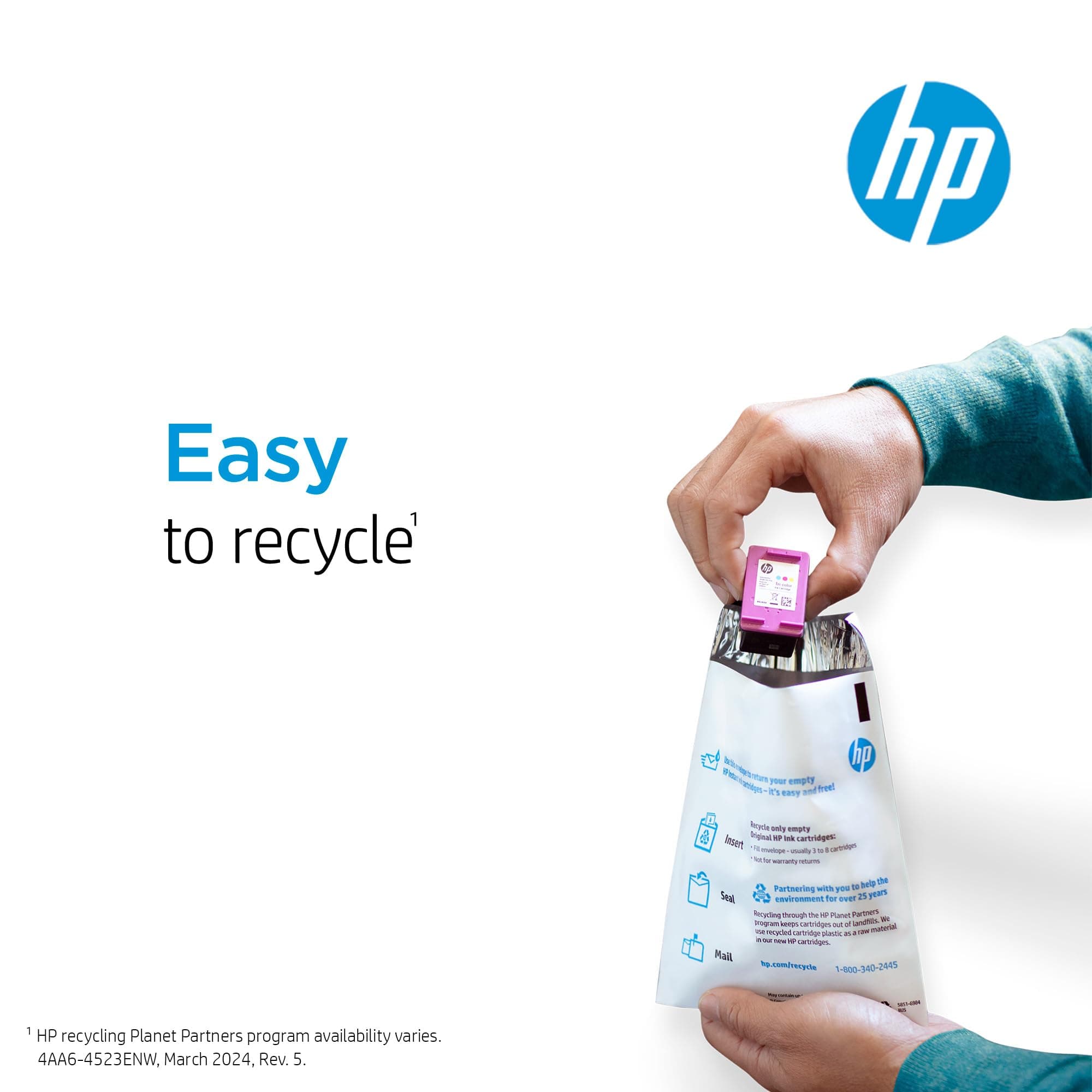 HP 935 Cyan, Magenta & Yellow Ink Cartridges, 3 Cartridges (C2P20AN, C2P21A, C2P22AN)