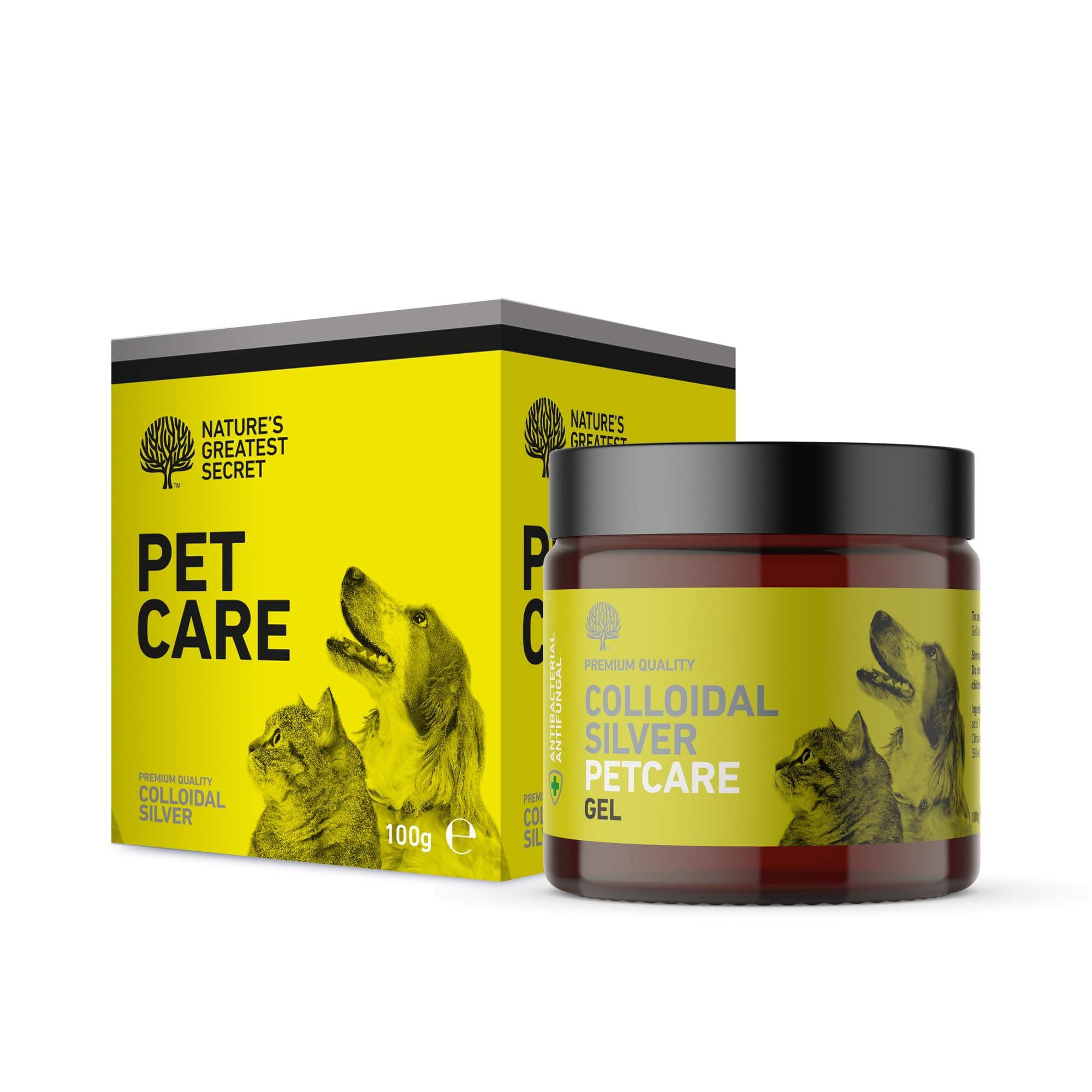 Nature's Greatest Secret Colloidal Silver Petcare Gel 100g - Soothing Antibacterial & Antifungal Gel With High-Grade Colloidal Silver - Used For a Wide Range Of Skin Conditions