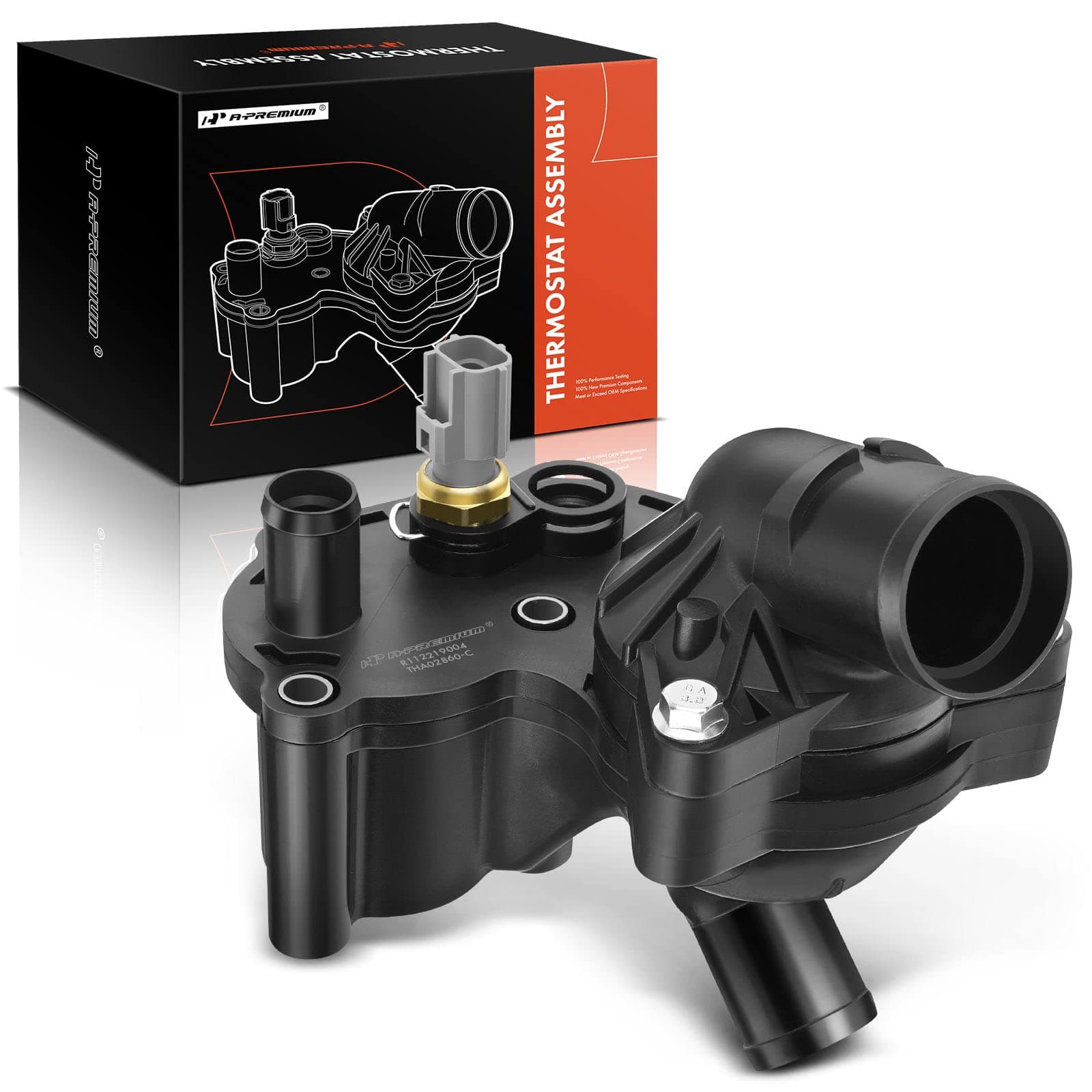 A-Premium - Coolant Thermostat and Housing Assembly with Sensor- Compatible with Ford, Mercury - 4.0L V6 - Explorer, Sport Trac, Mountaineer - 2002-2010 - Replaces 2L2Z8592AA, 2L2Z8592BA